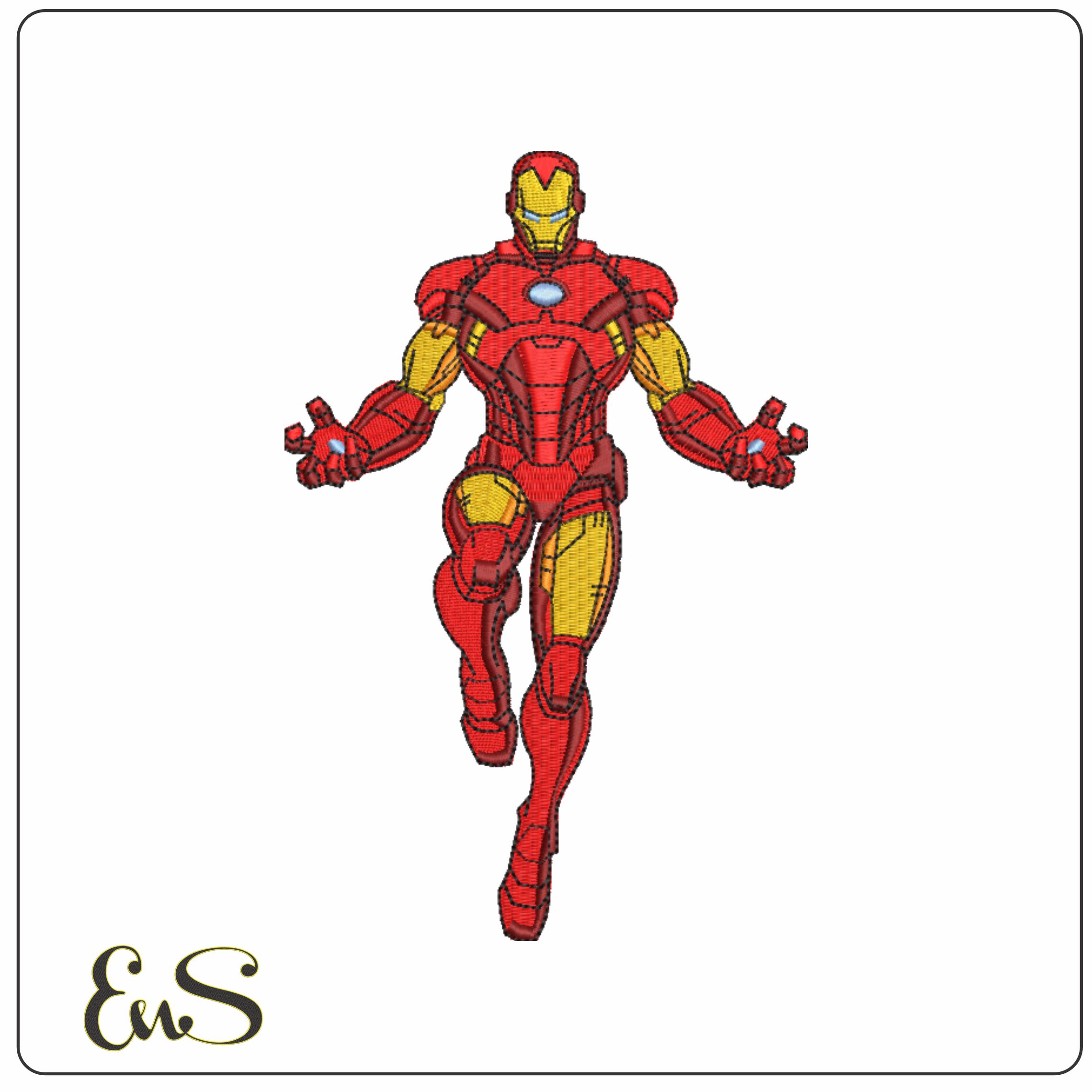 Ironman Ready- Elegant embroidery design file - instant download