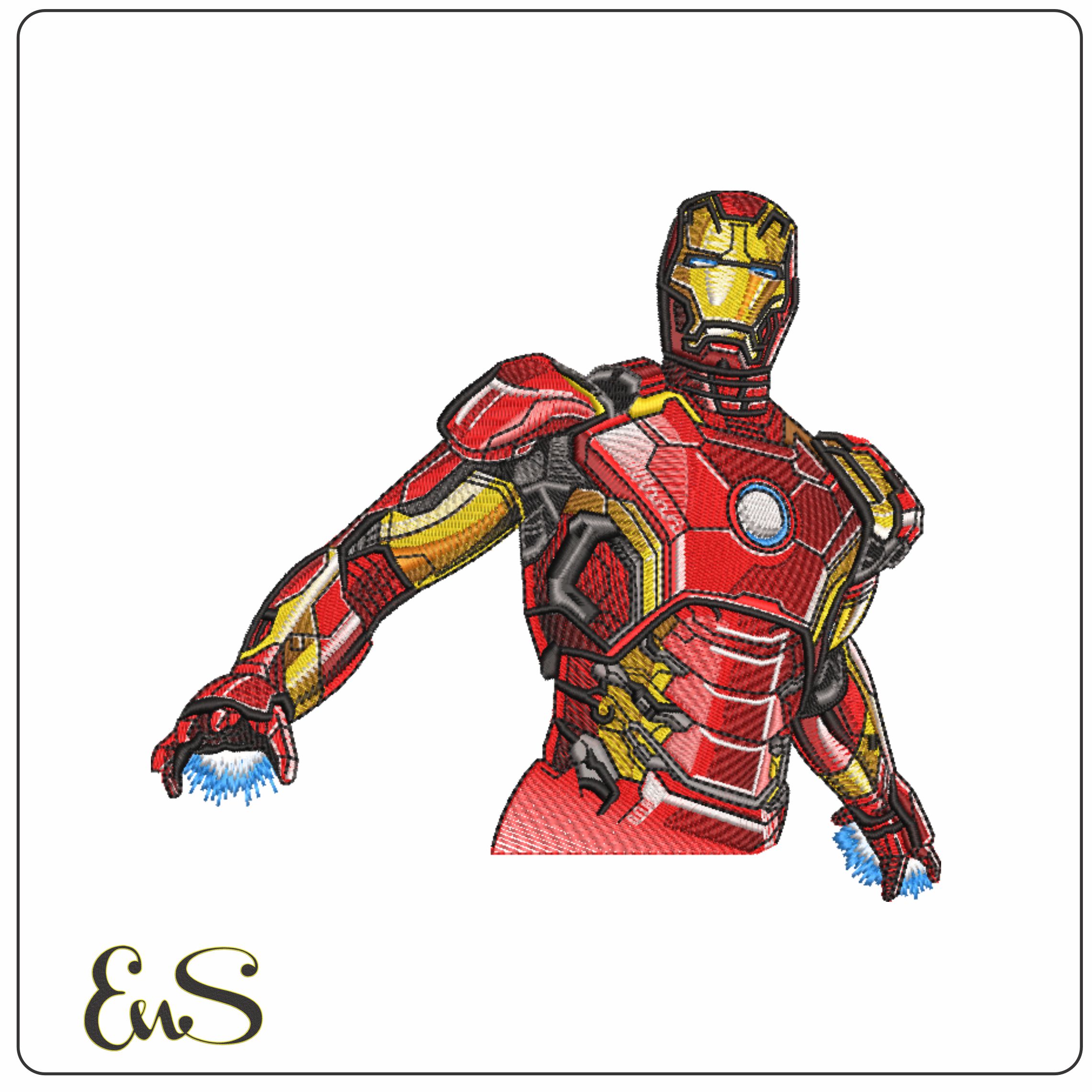 IronMan Take off- Elegant embroidery design file - instant download