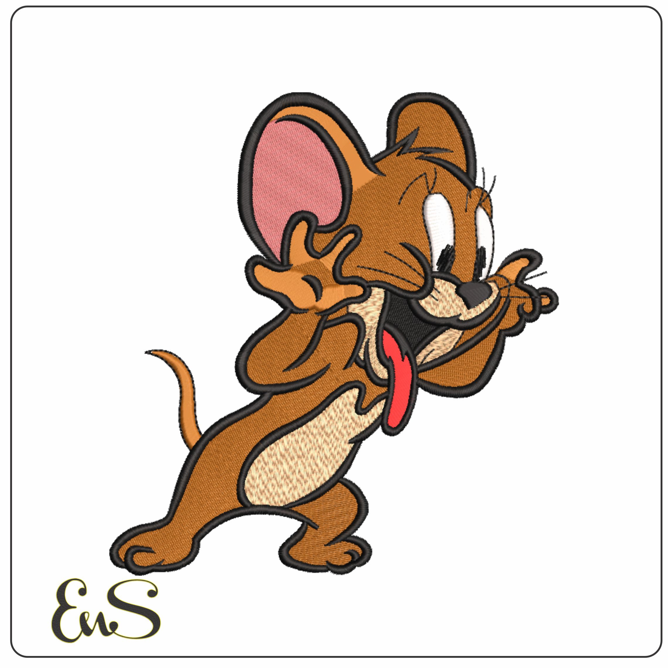 Jerry Cheeky- Elegant embroidery design file - instant download