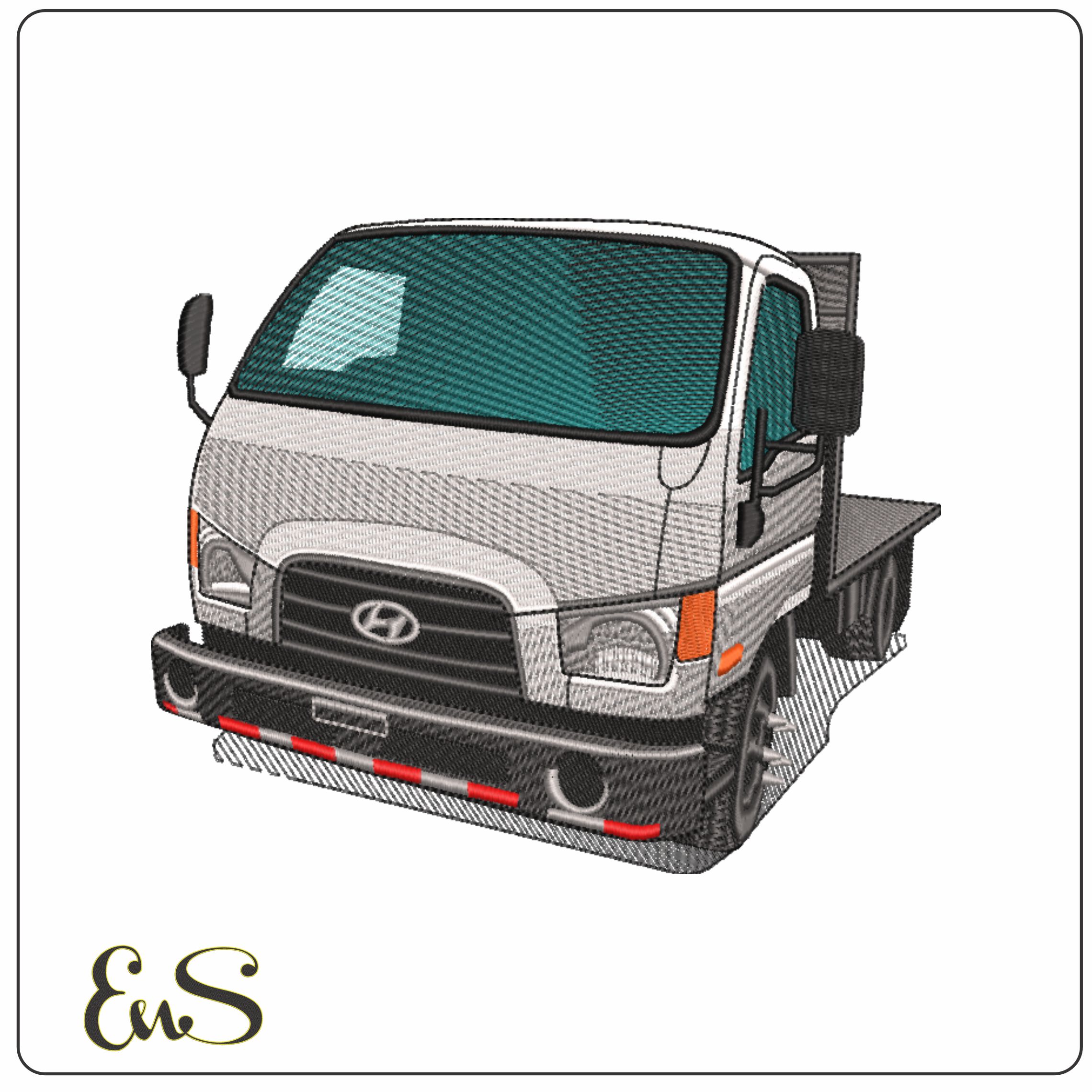 Low loader Truck- Elegant embroidery design file - instant download
