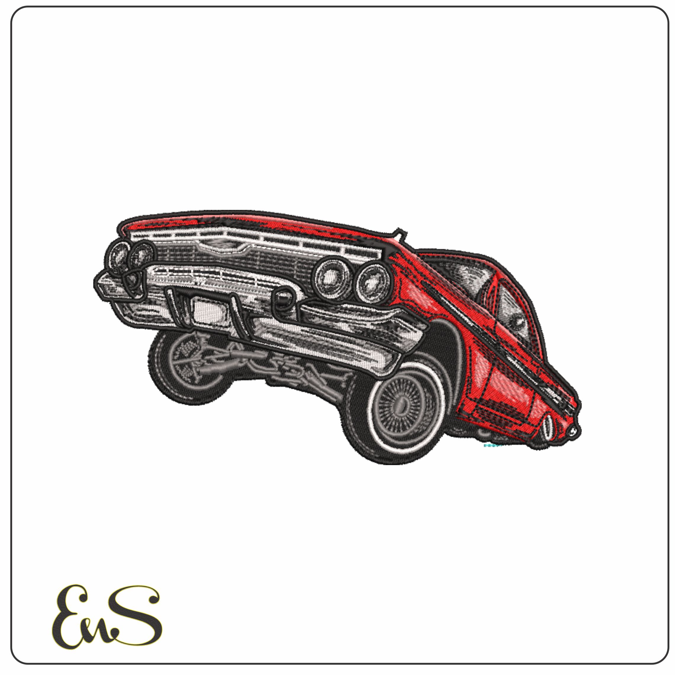 Lowrider Air- Elegant embroidery design file - instant download