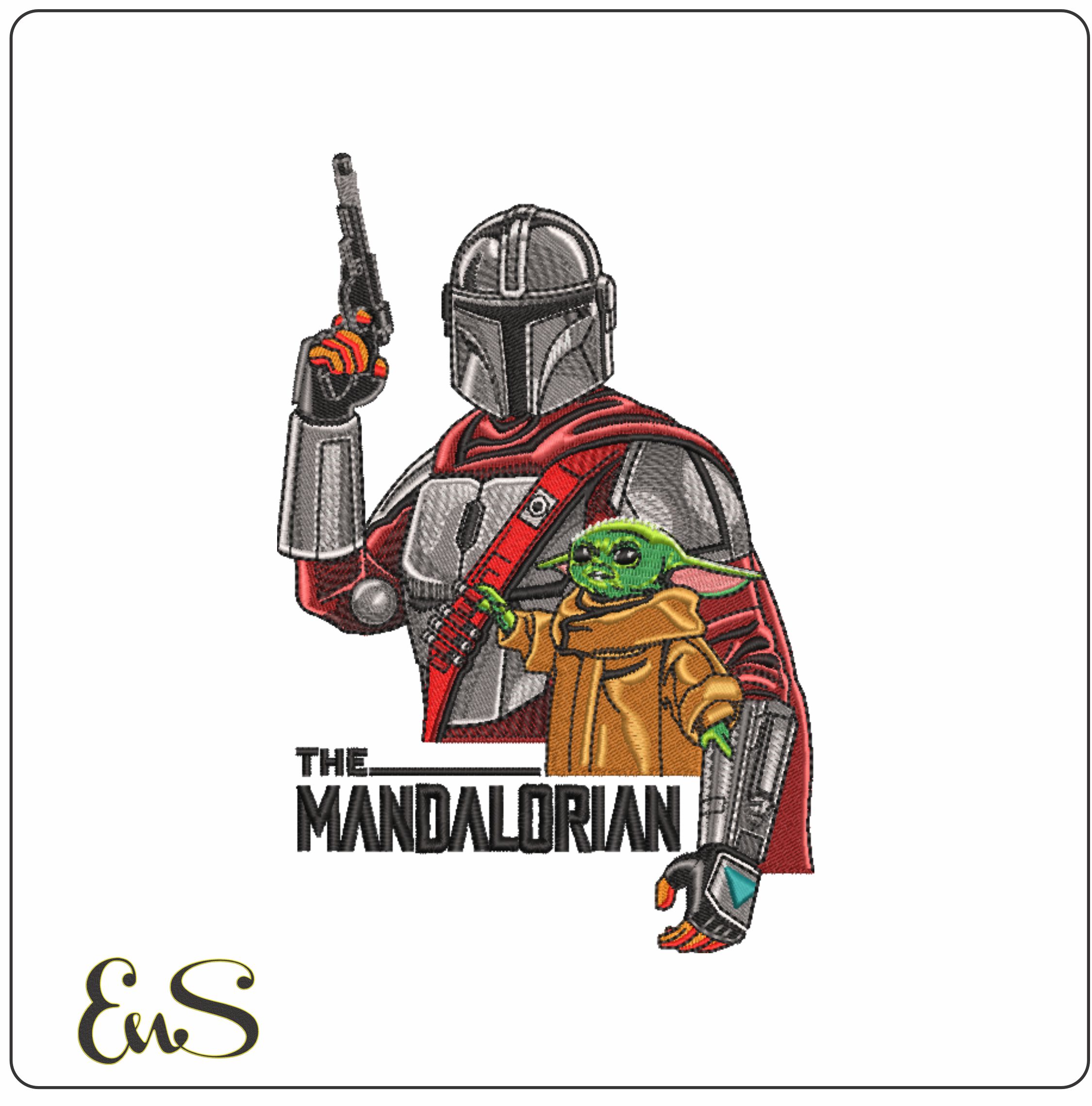 Mandalorian Star Wars- Elegant embroidery design file - instant download