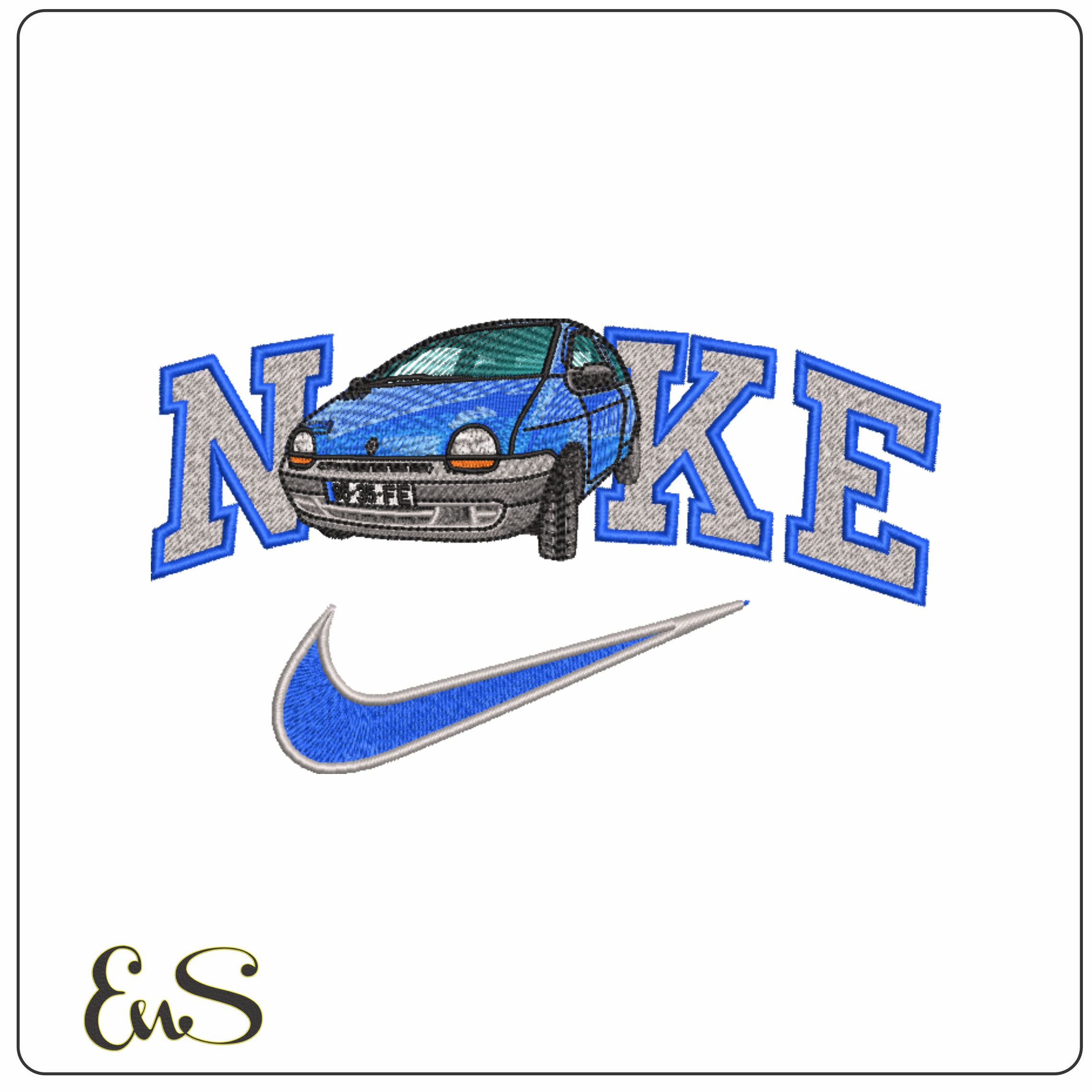 Nike Renault Twingo- Elegant embroidery design file - instant download
