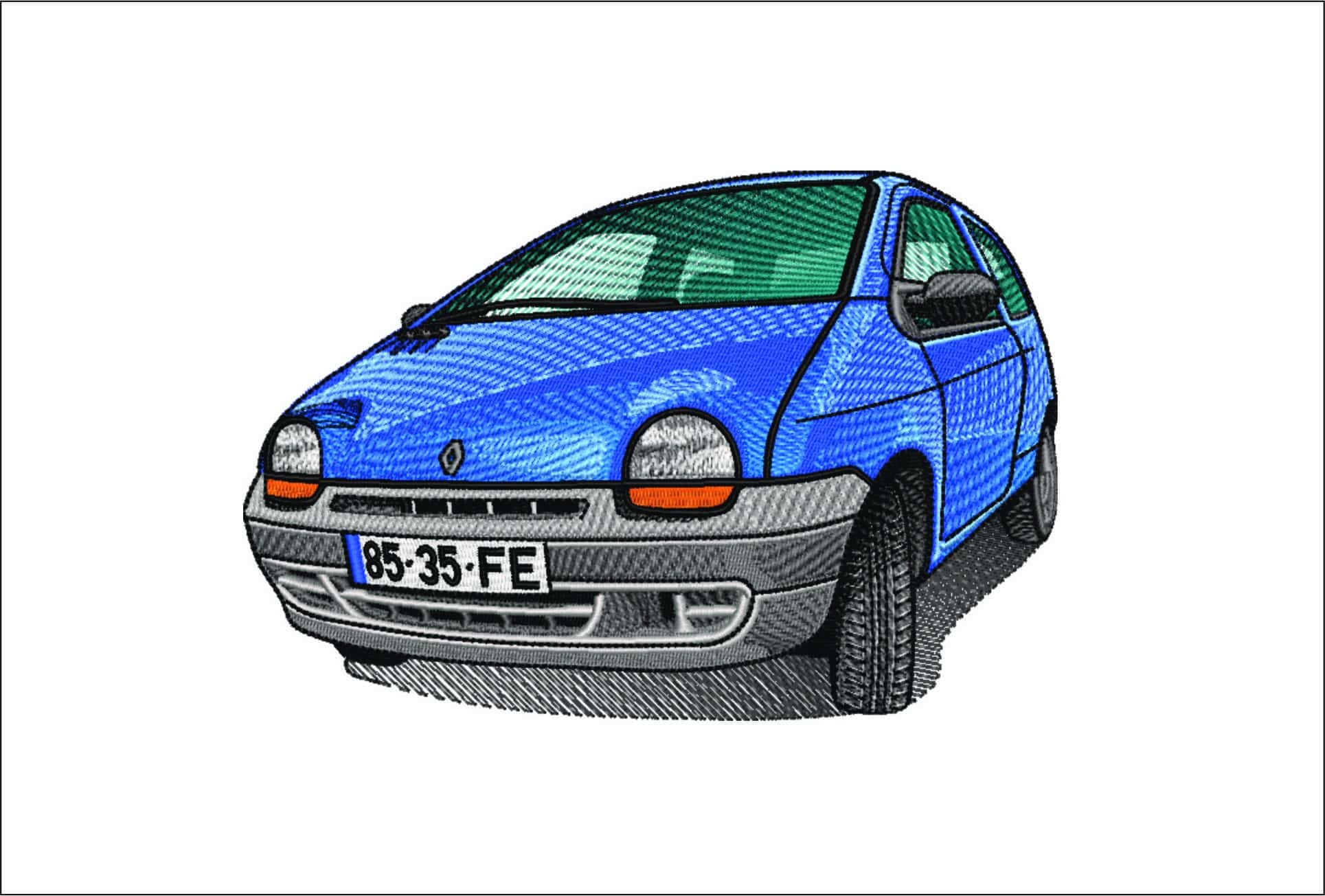 Renault Twingo- Elegant embroidery design file - instant download