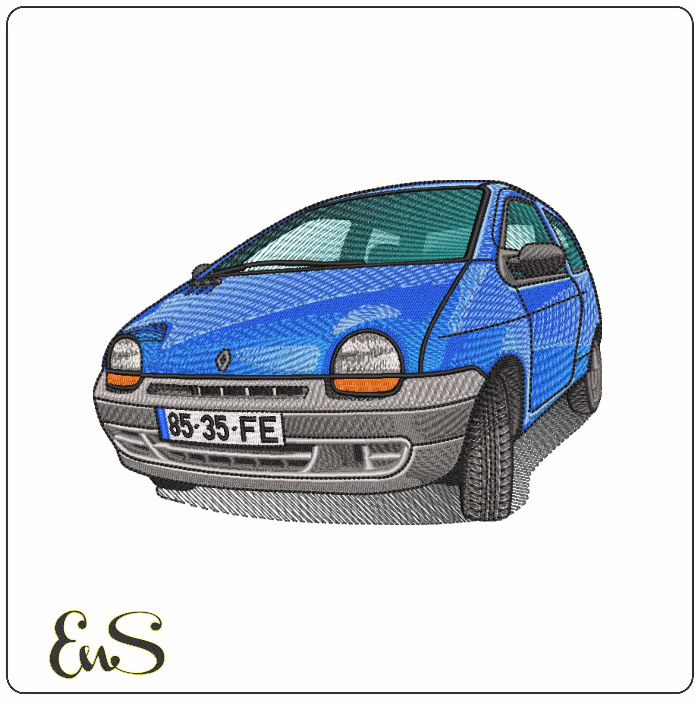 Renault Twingo- Elegant embroidery design file - instant download