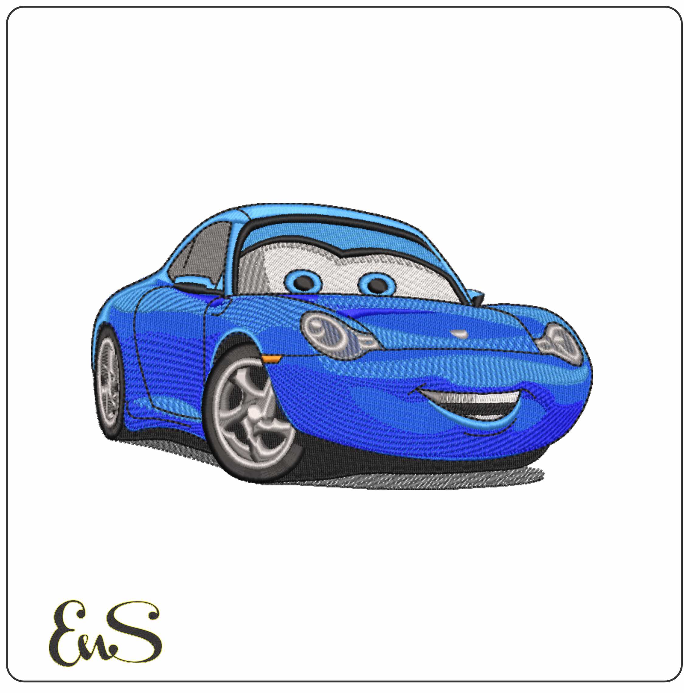 Sally Carrera - Cars- Elegant embroidery design file - instant download