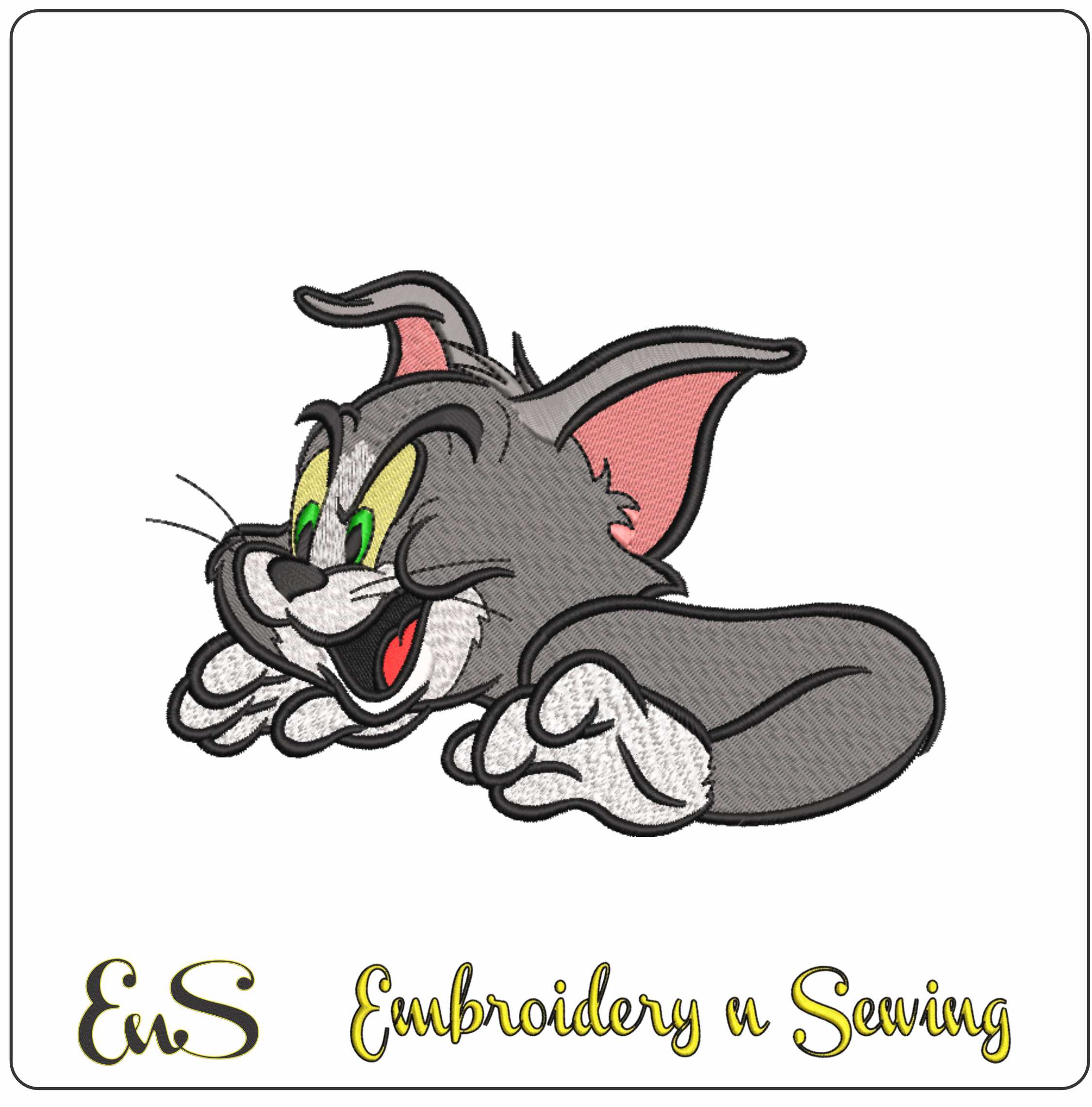 Tom Sneek up- Elegant embroidery design file - instant download