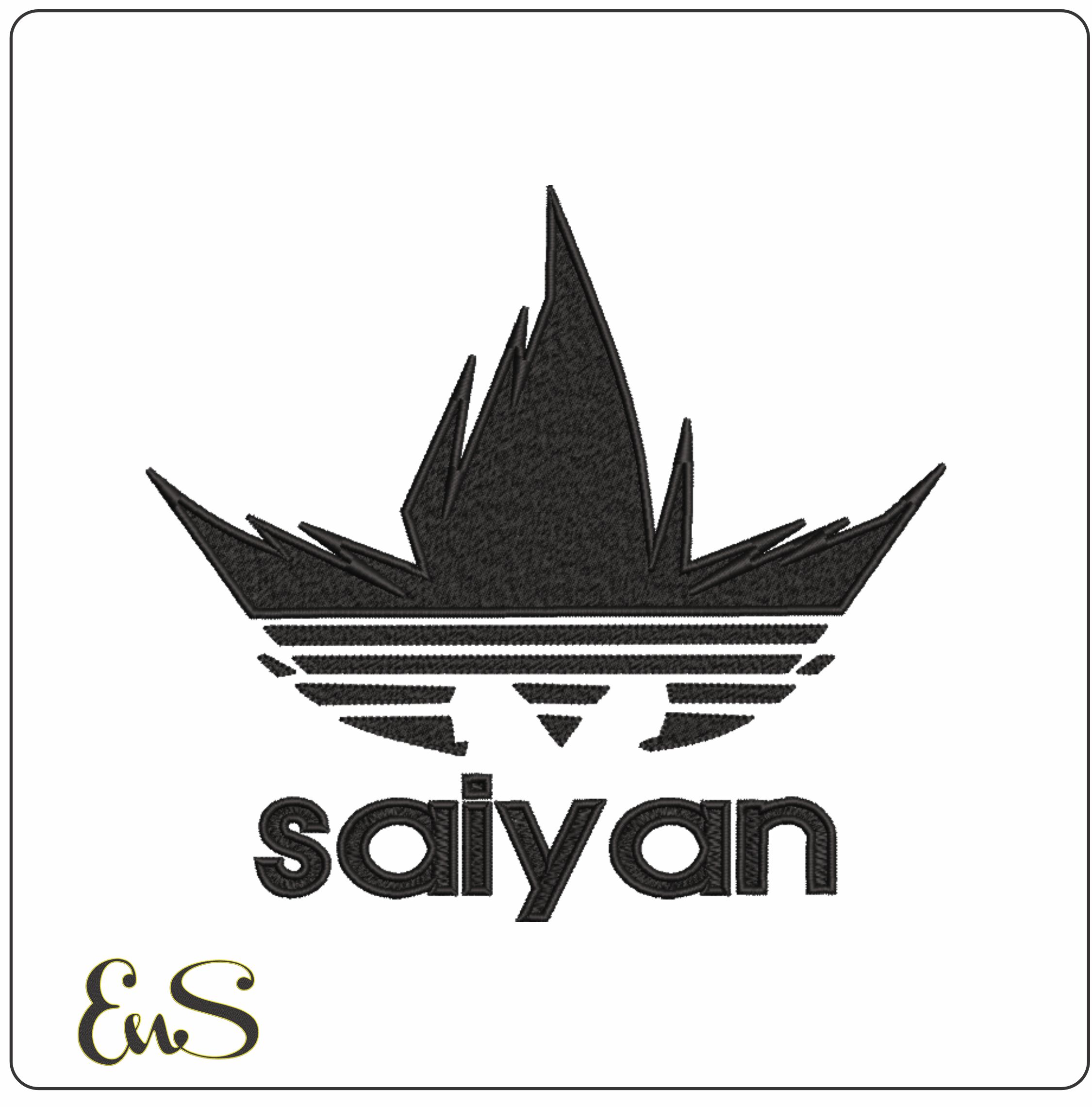 Adidas Saiyan- Elegant embroidery design file - instant download