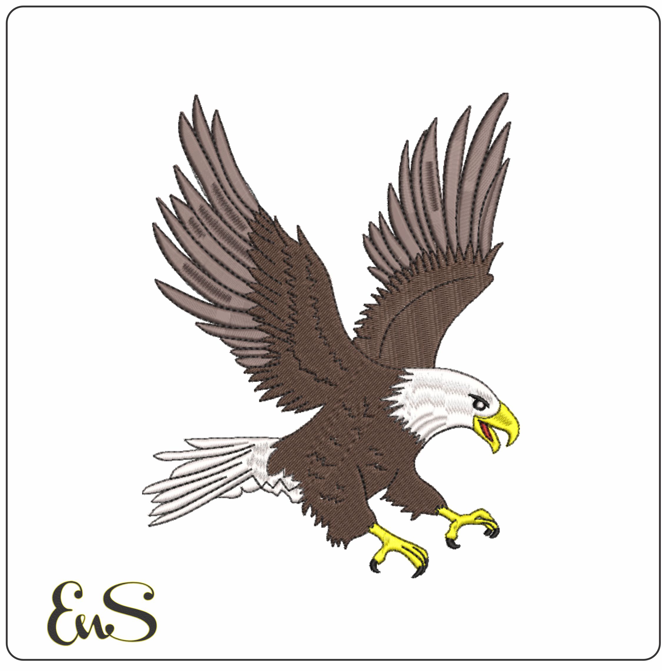 American Eagle Flying machine embroidery design