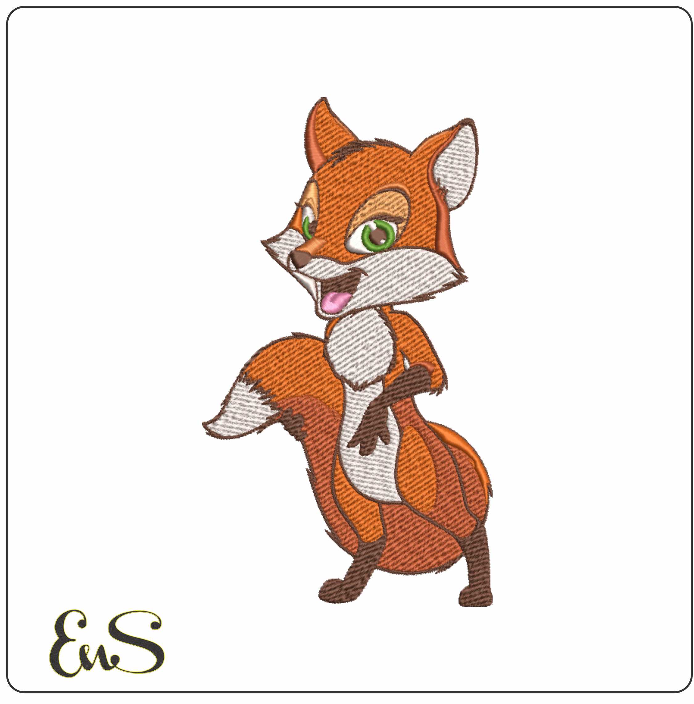 Sexy Foxy- Elegant embroidery design file - instant download