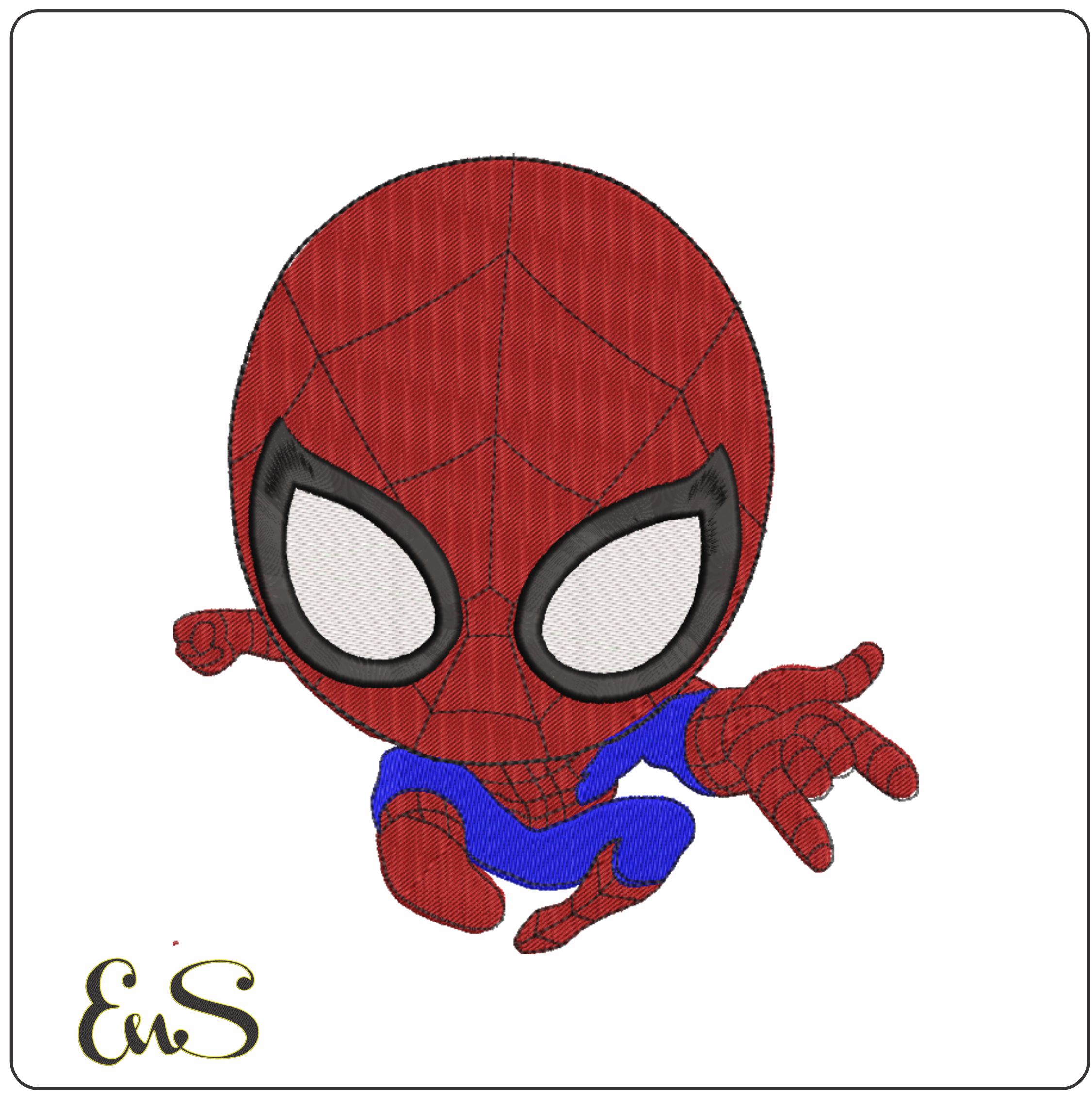 Baby Spiderman Shooting- Elegant embroidery design file - instant download