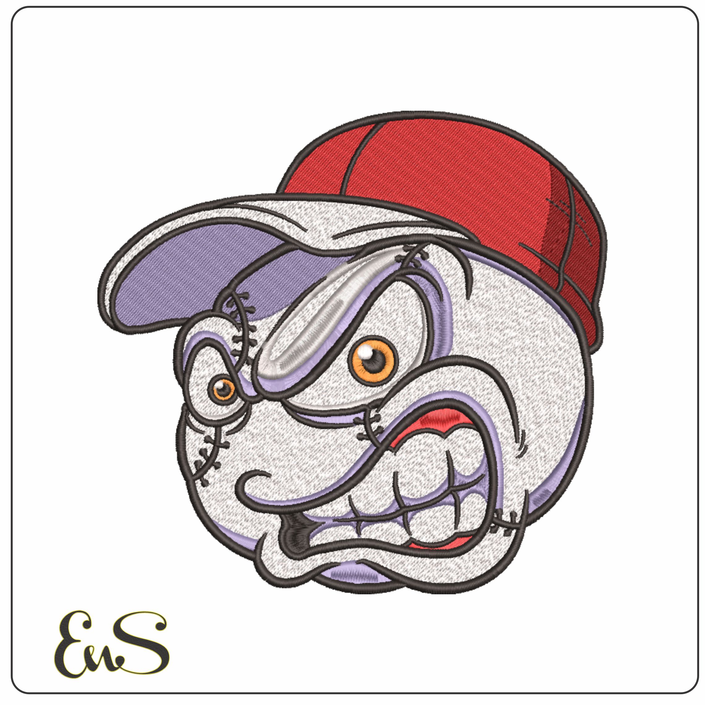 Cartoon Baseball- Elegant embroidery design file - instant download