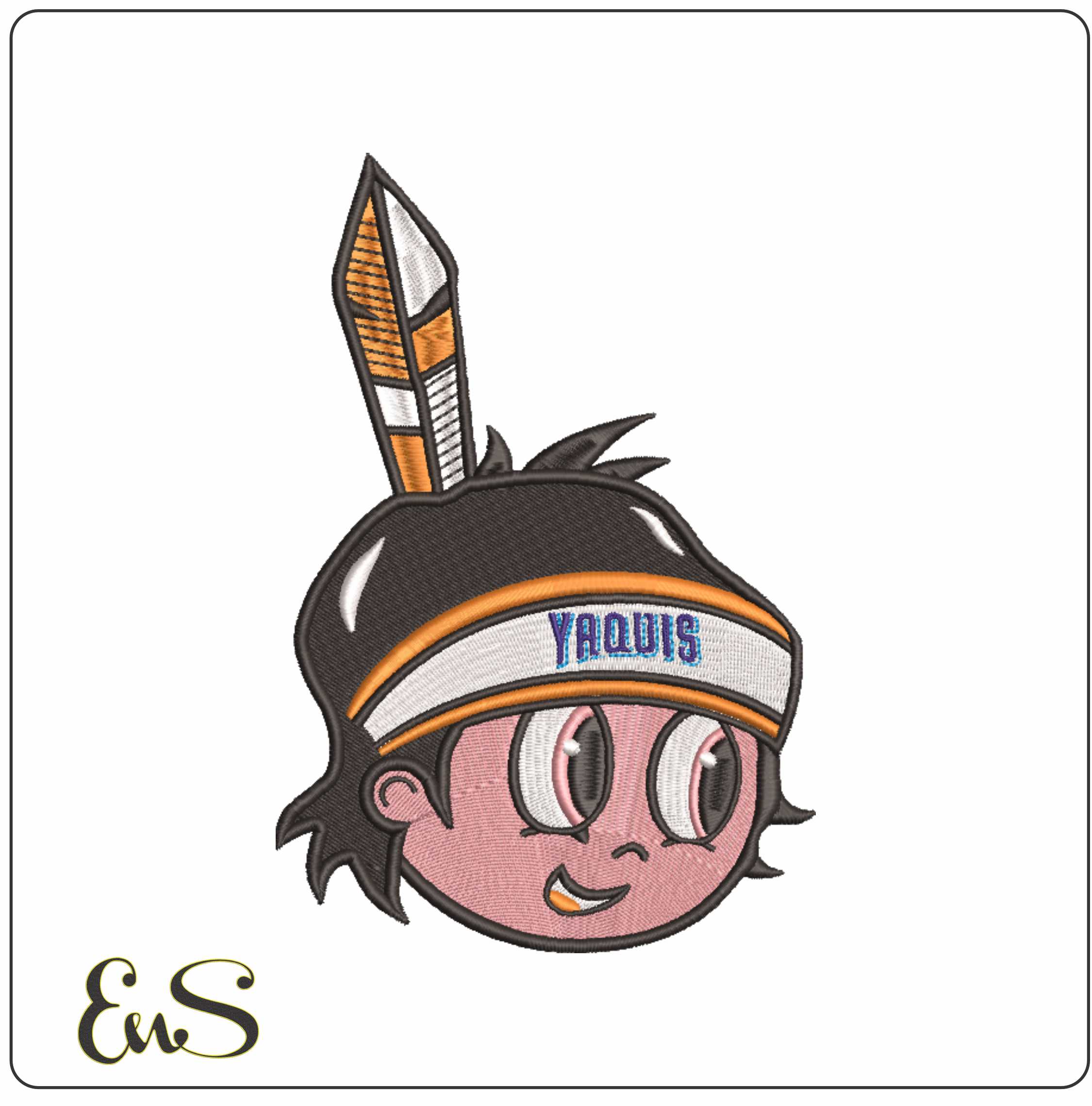 Pheonix Yaquis- Elegant embroidery design file - instant download