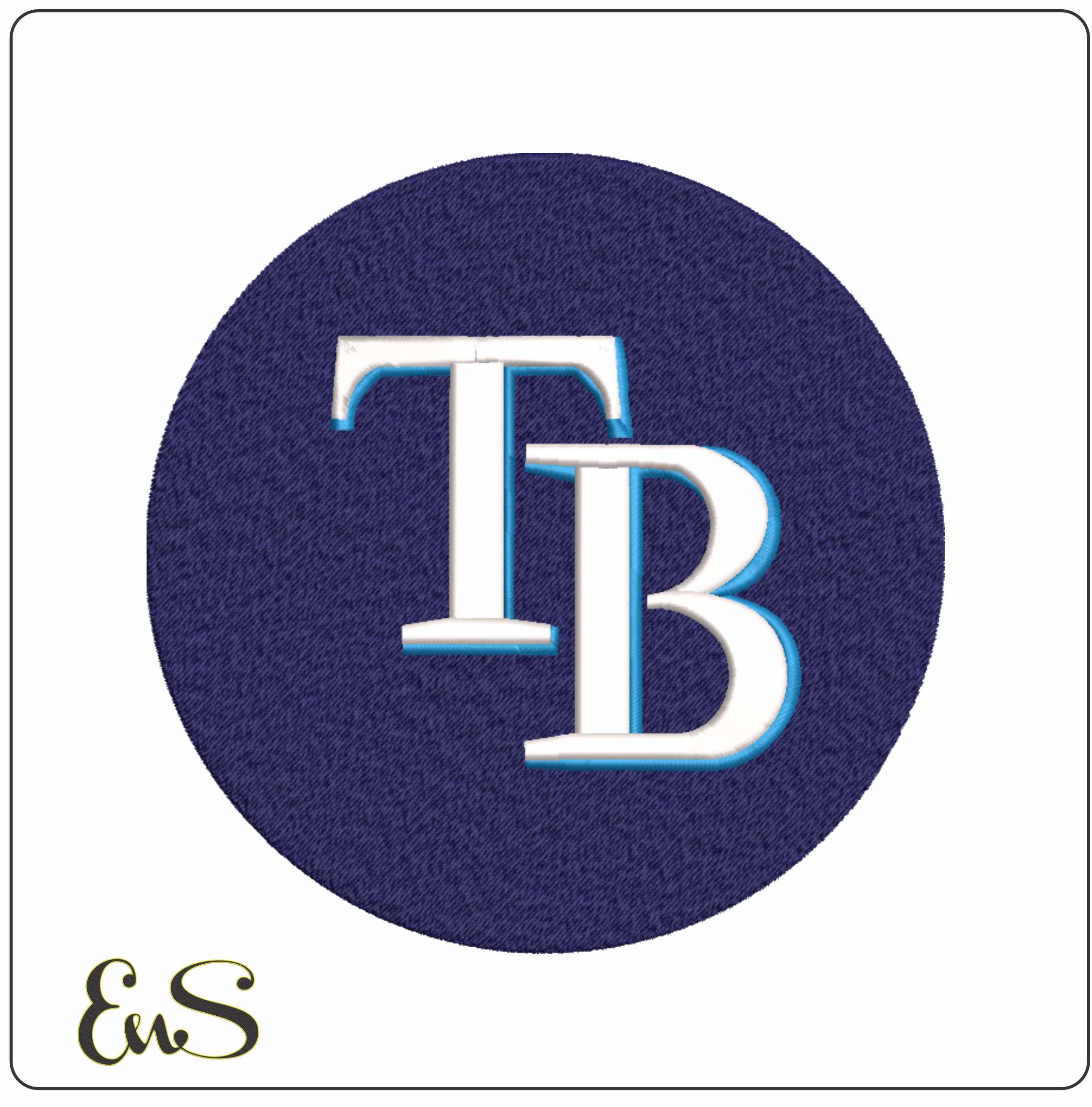 Tampa Bay Rays Emblem- Elegant embroidery design file - instant download