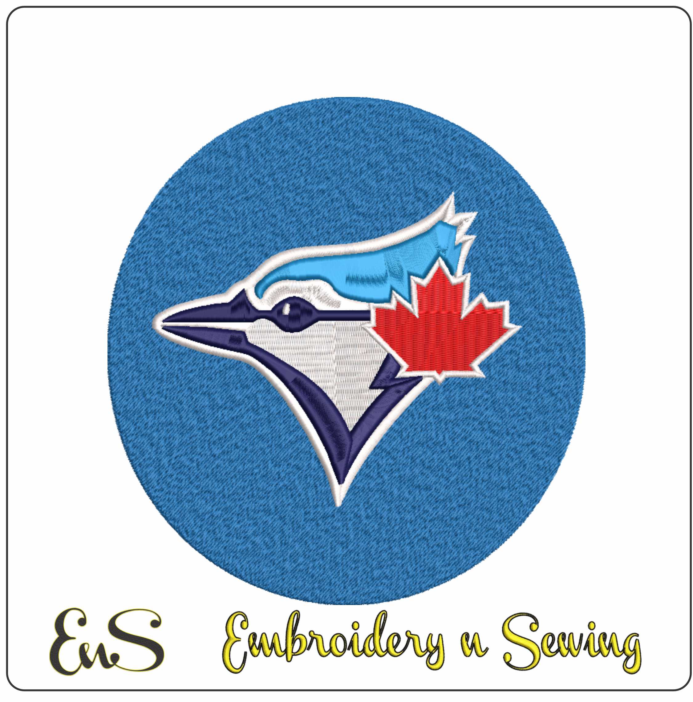 Toronto Blue Jays Emblem- Elegant embroidery design file - instant download