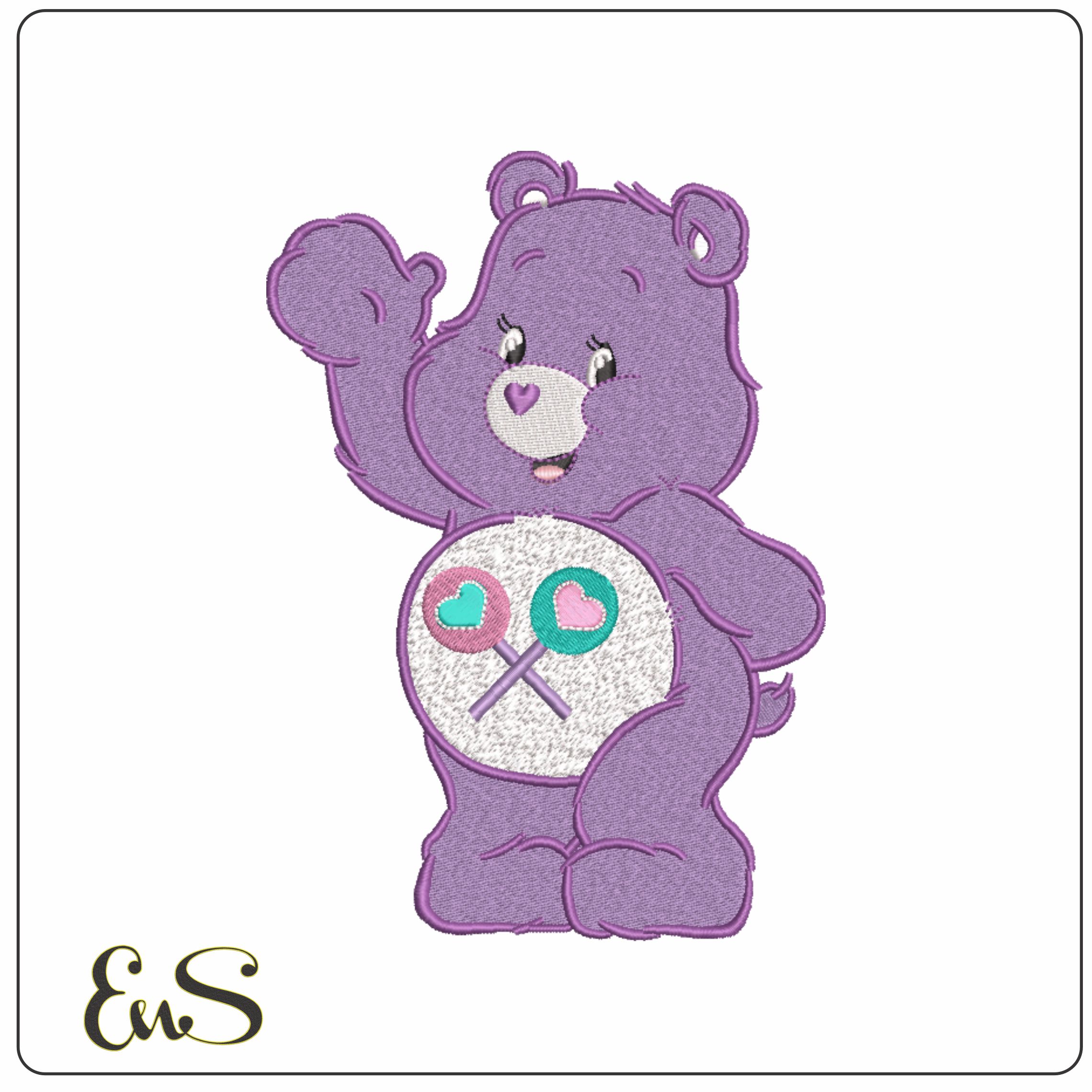 Care Bear- Elegant embroidery design file - instant download