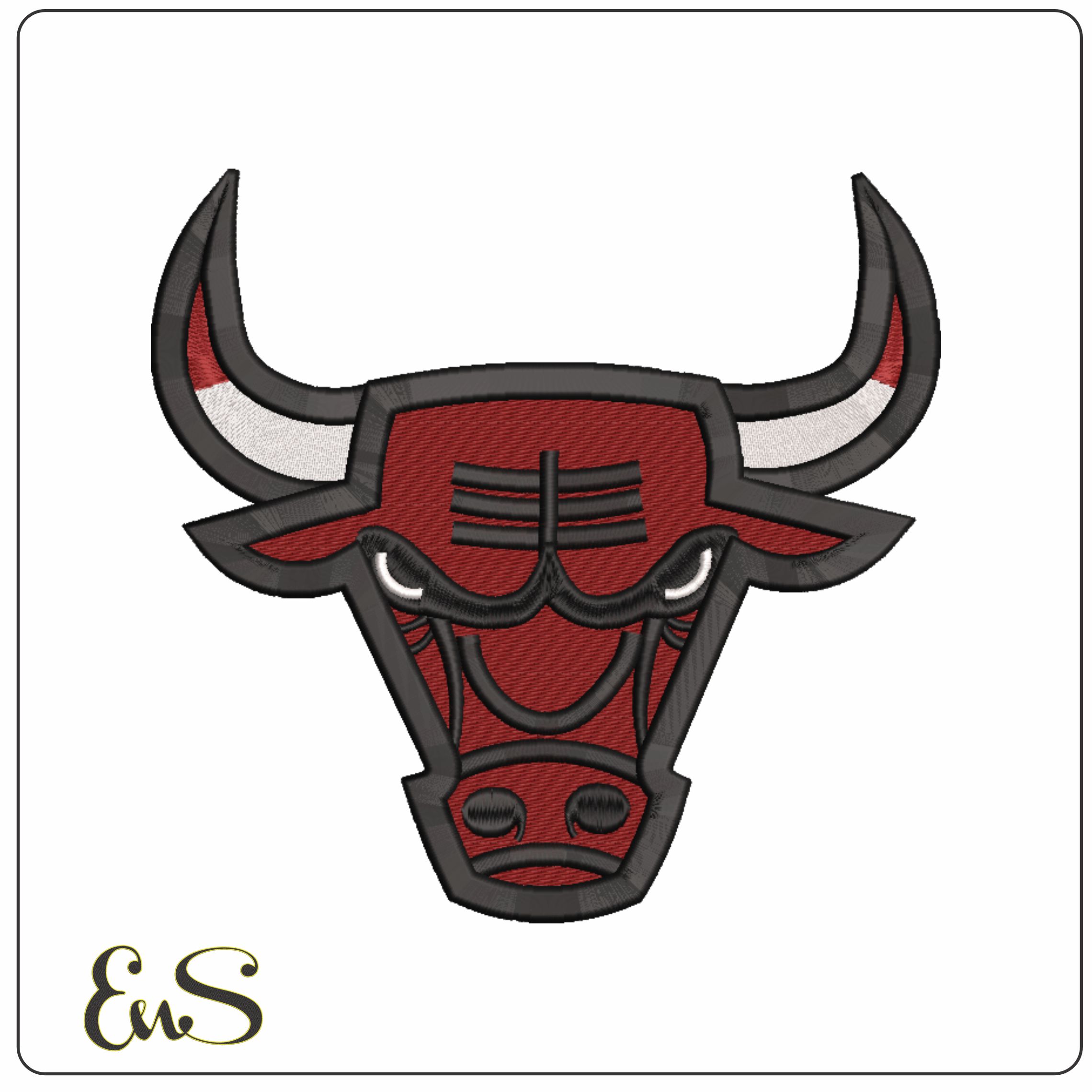 Chicago Bulls Face Original- Elegant embroidery design file - instant download