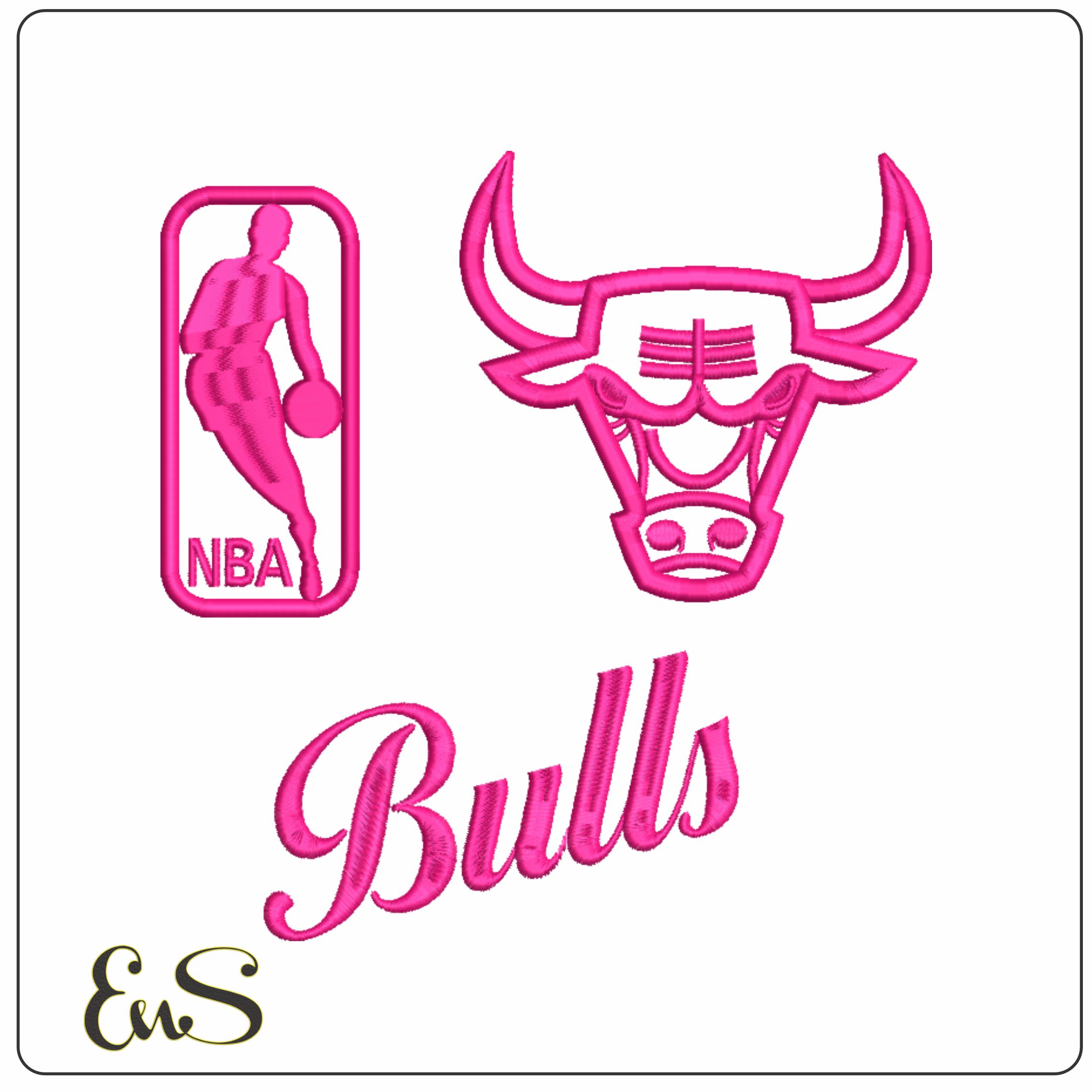 Chicago Bulls NBA Ladies- Elegant embroidery design file - instant download