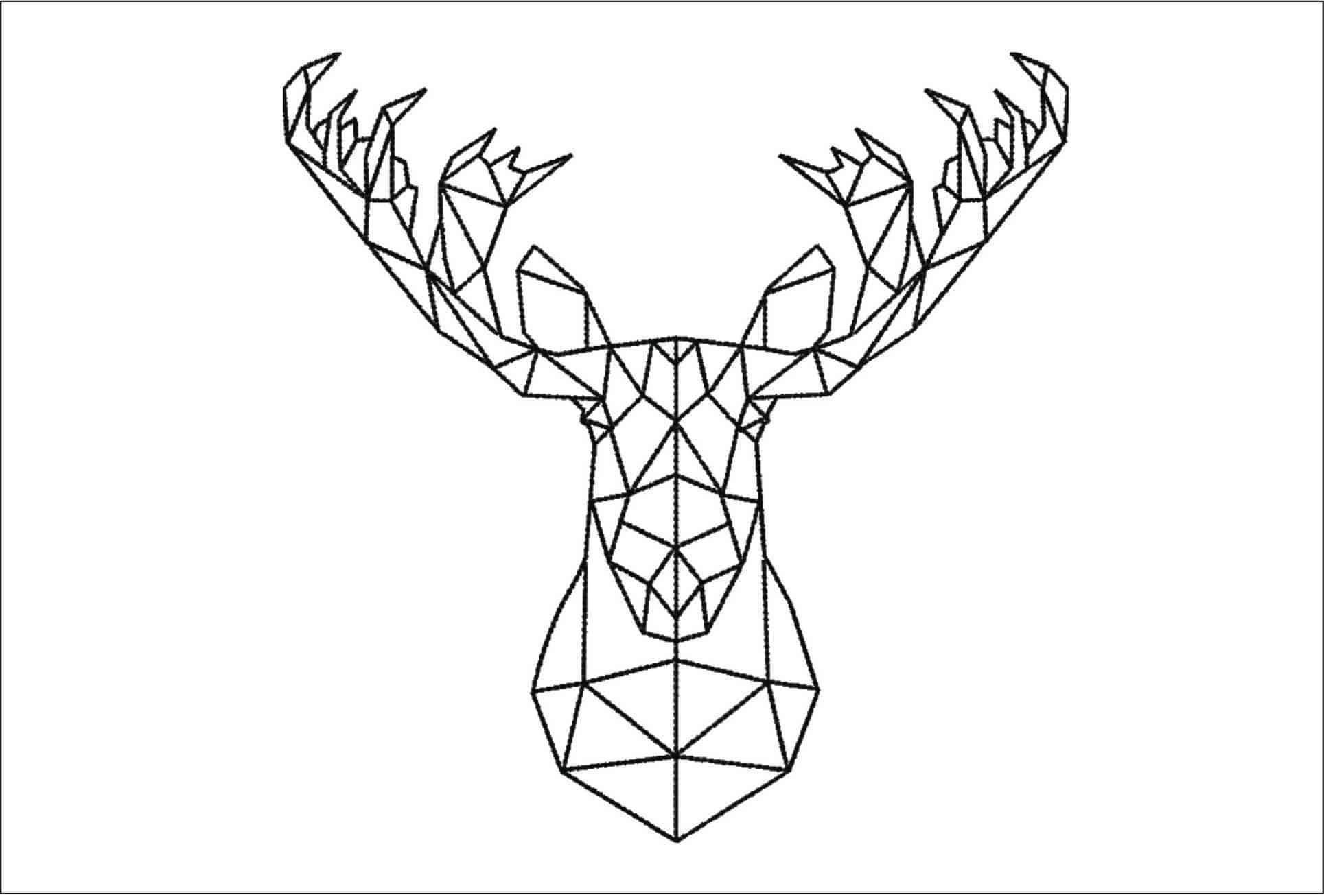 Deer Line art- Elegant embroidery design file - instant download