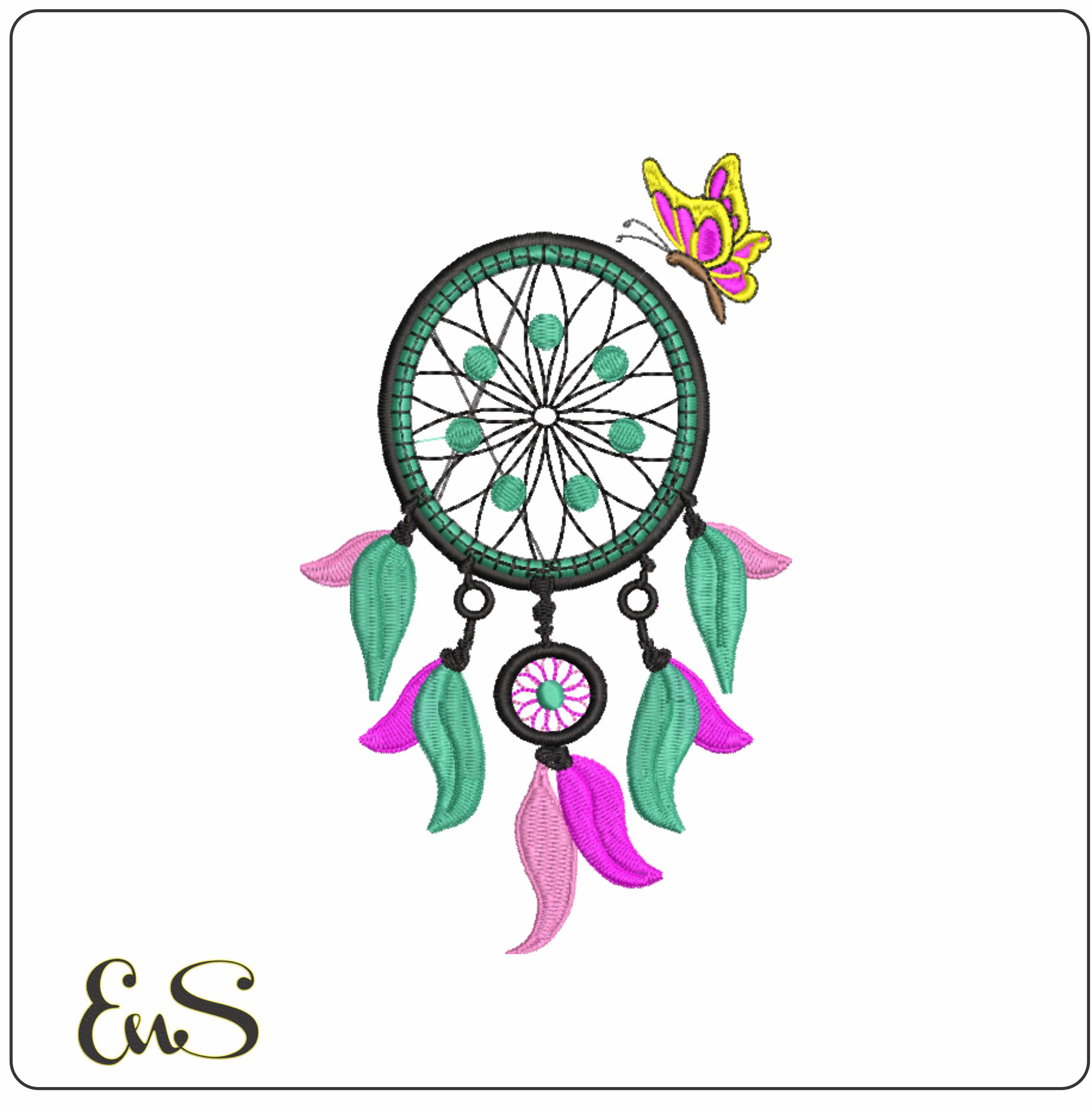 Dream Catcher- Elegant embroidery design file - instant download
