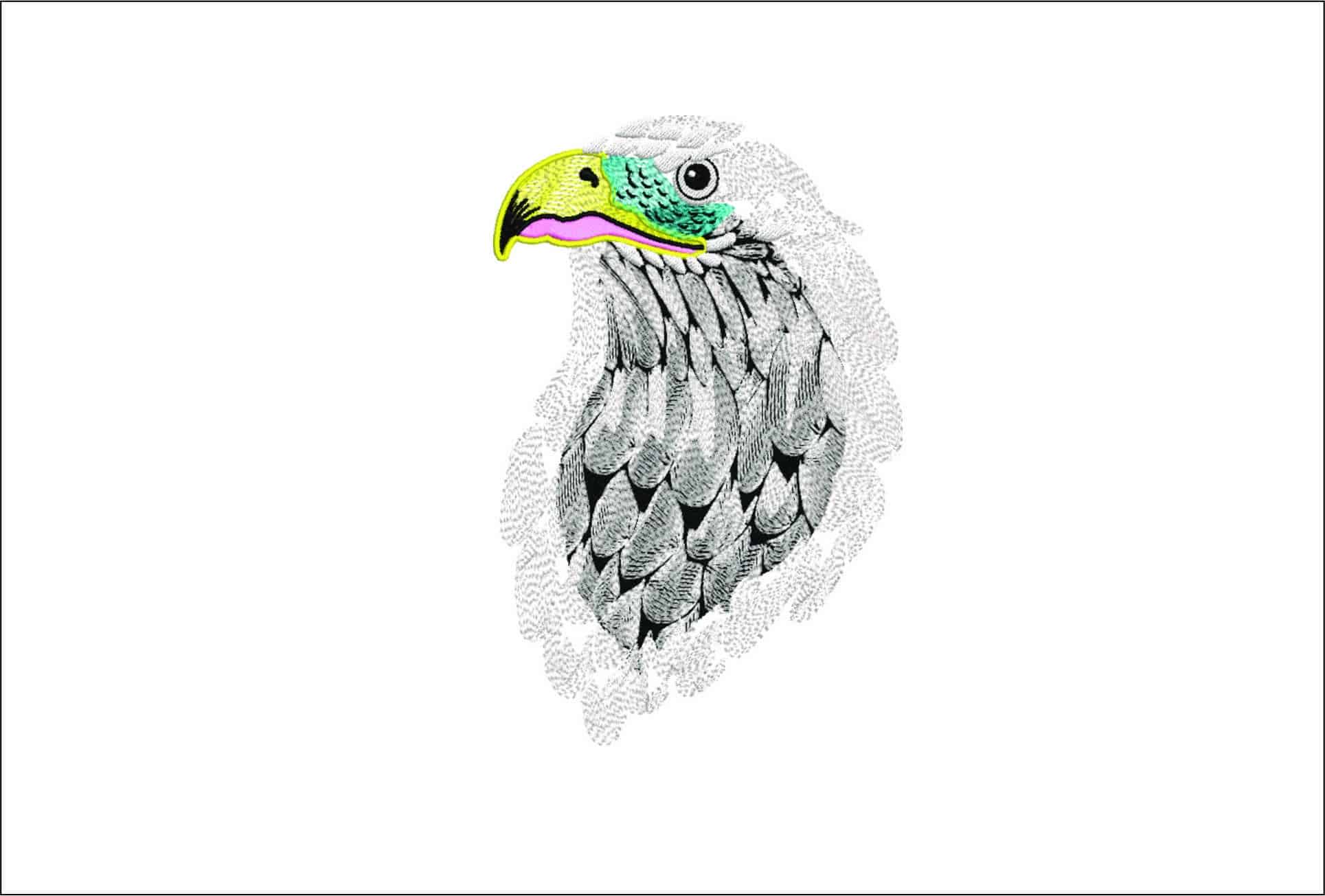 Eagles Head- Elegant embroidery design file - instant download