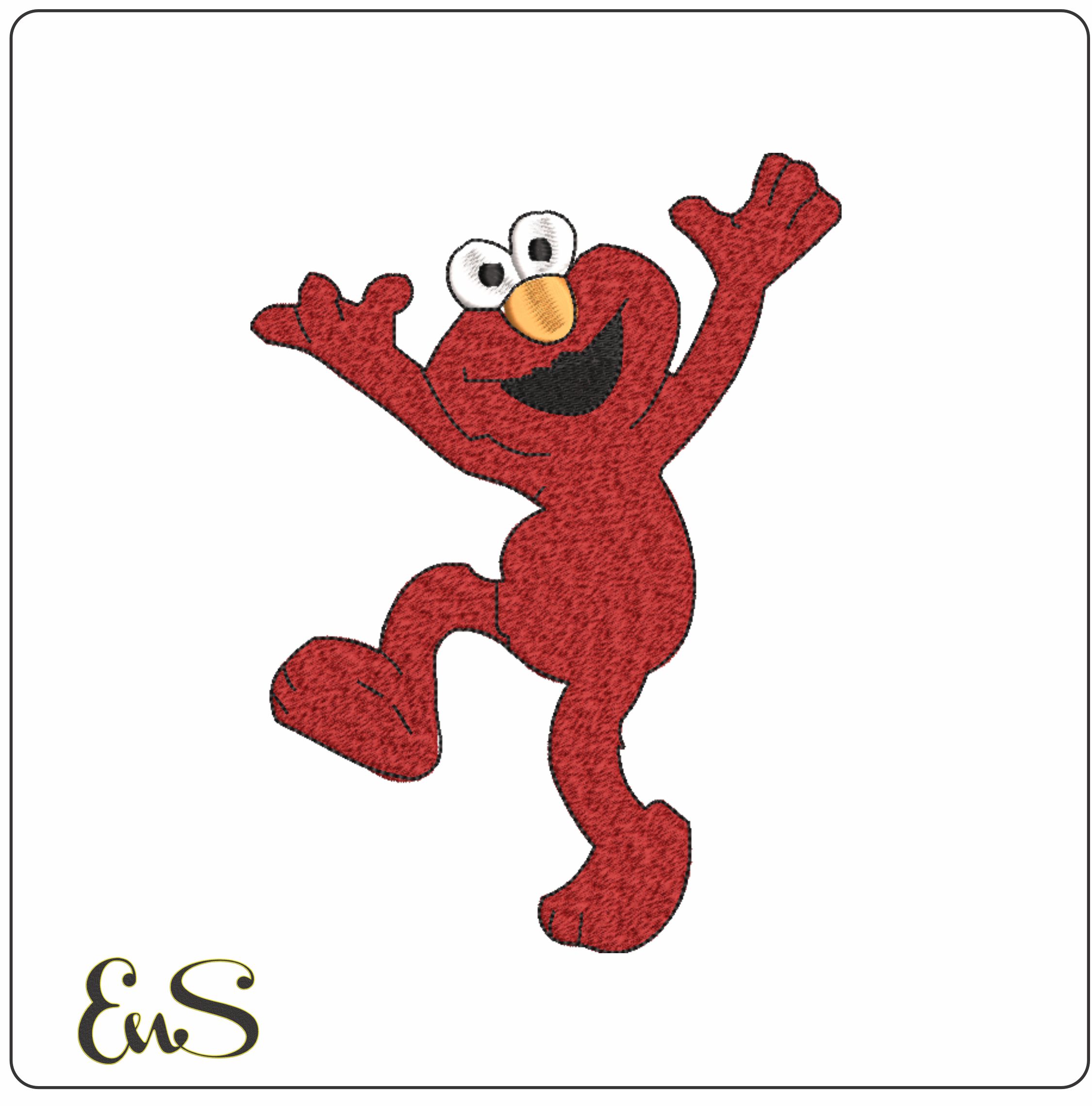 Elmo-Elegant embroidery design file - instant download