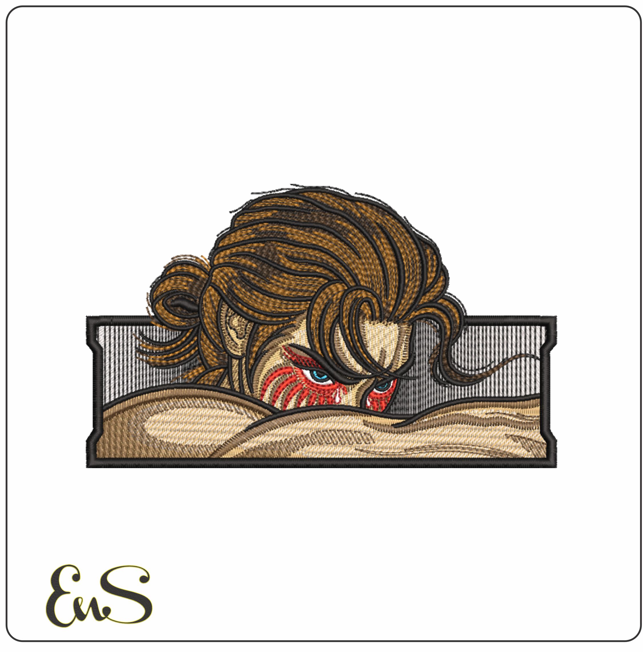 Eren Yeager Beserk - Anime- Elegant embroidery design file - instant download