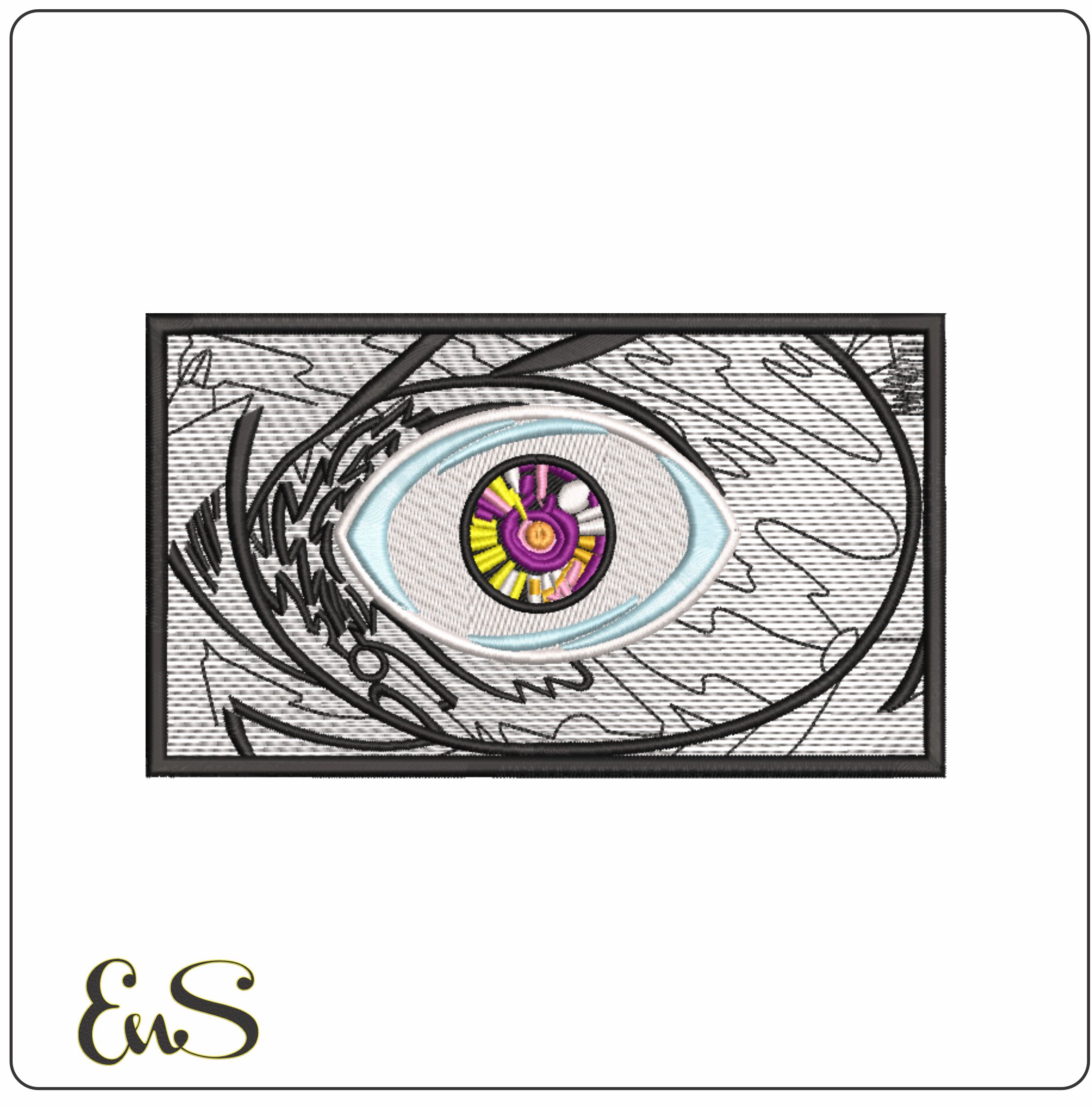 Eye - Anime-Elegant embroidery design file - instant download