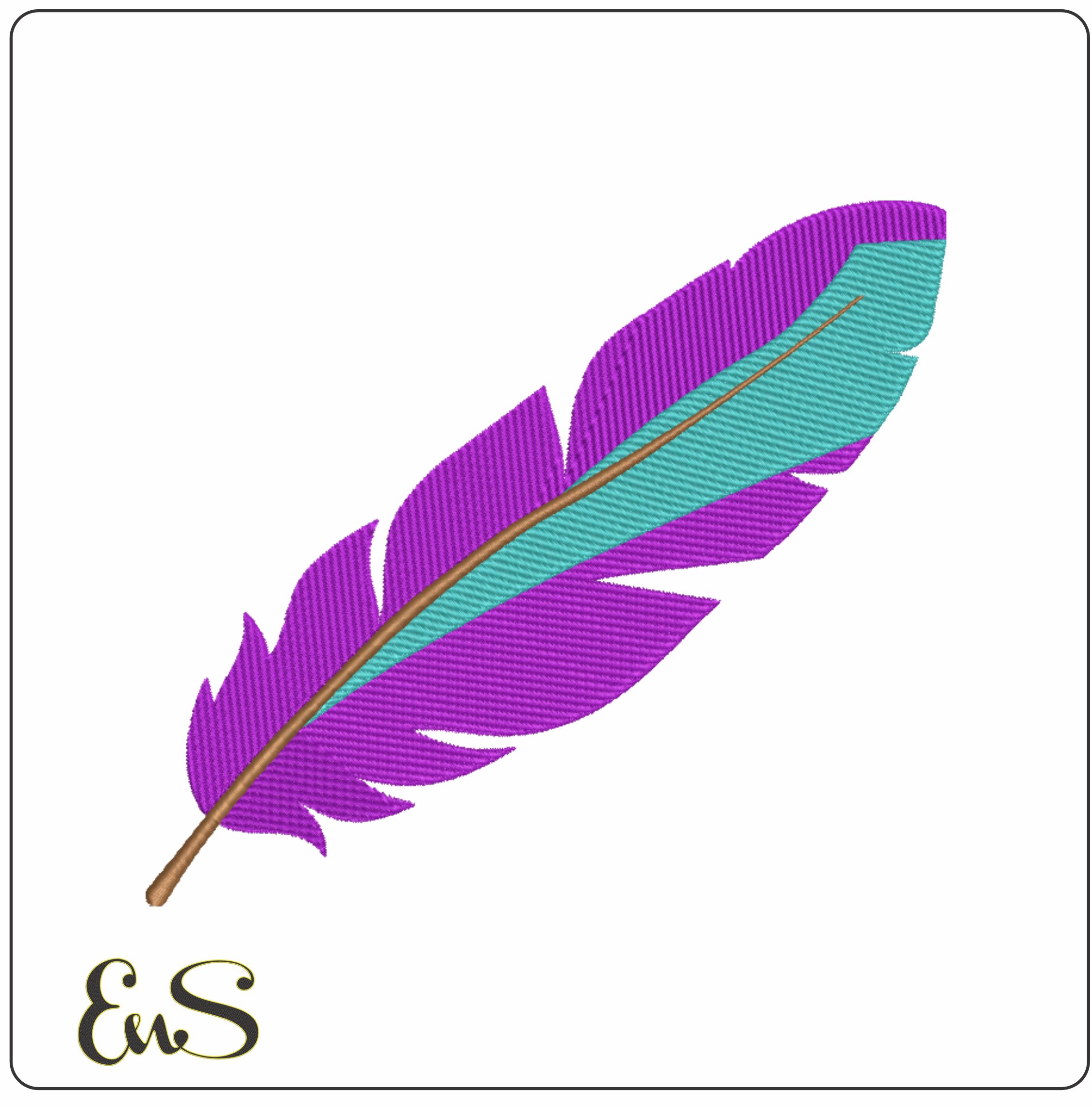 Feather-Elegant embroidery design file - instant download