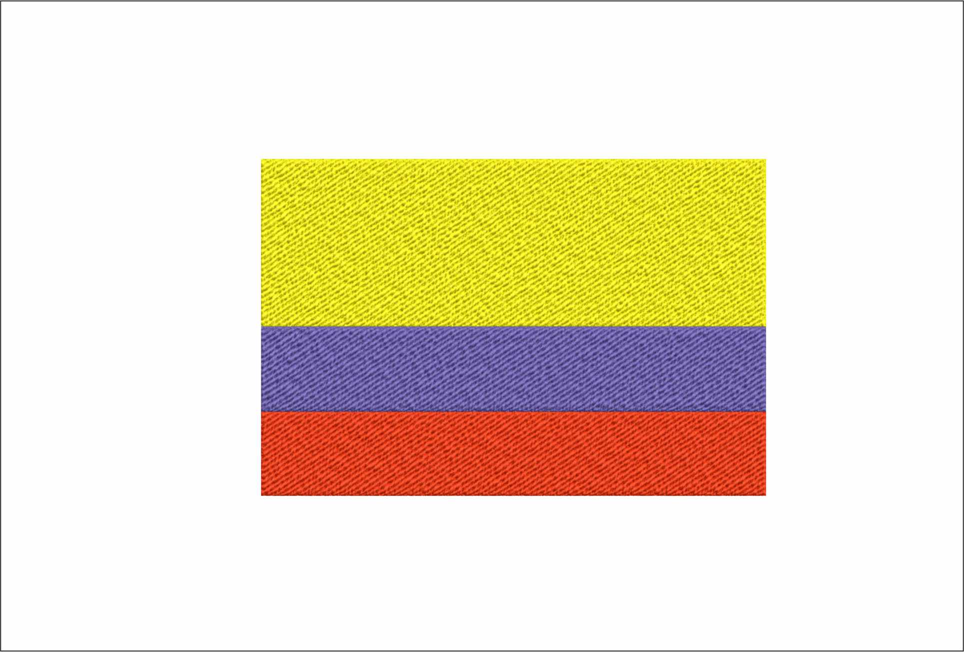 Columbia Flag- Elegant embroidery design file - instant download
