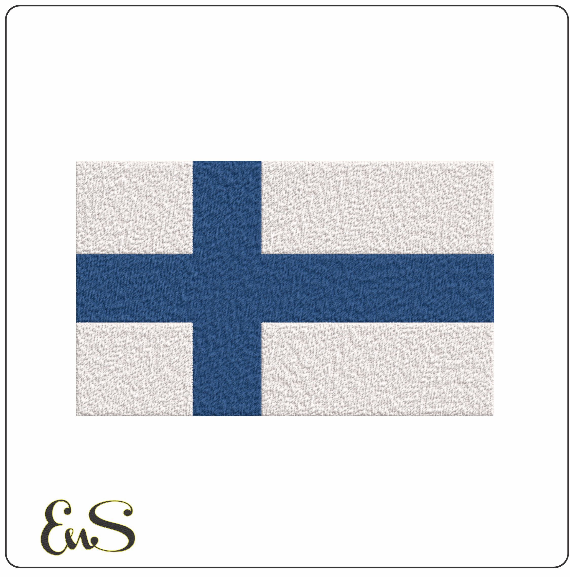 Finland Flag-Elegant embroidery design file - instant download