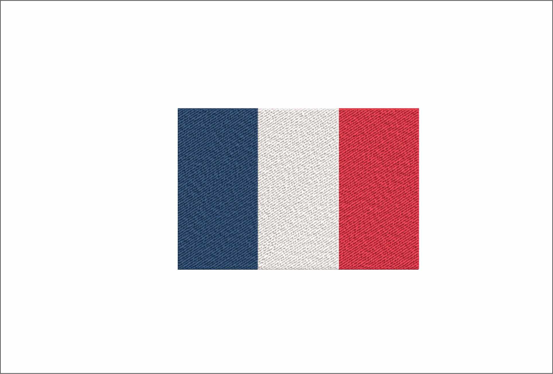 French Flag-Elegant embroidery design file - instant download