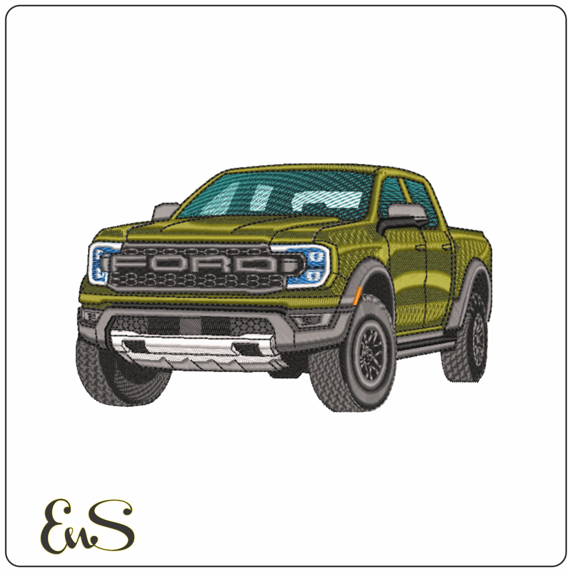 Ford F150 Truck-Elegant embroidery design file - instant download