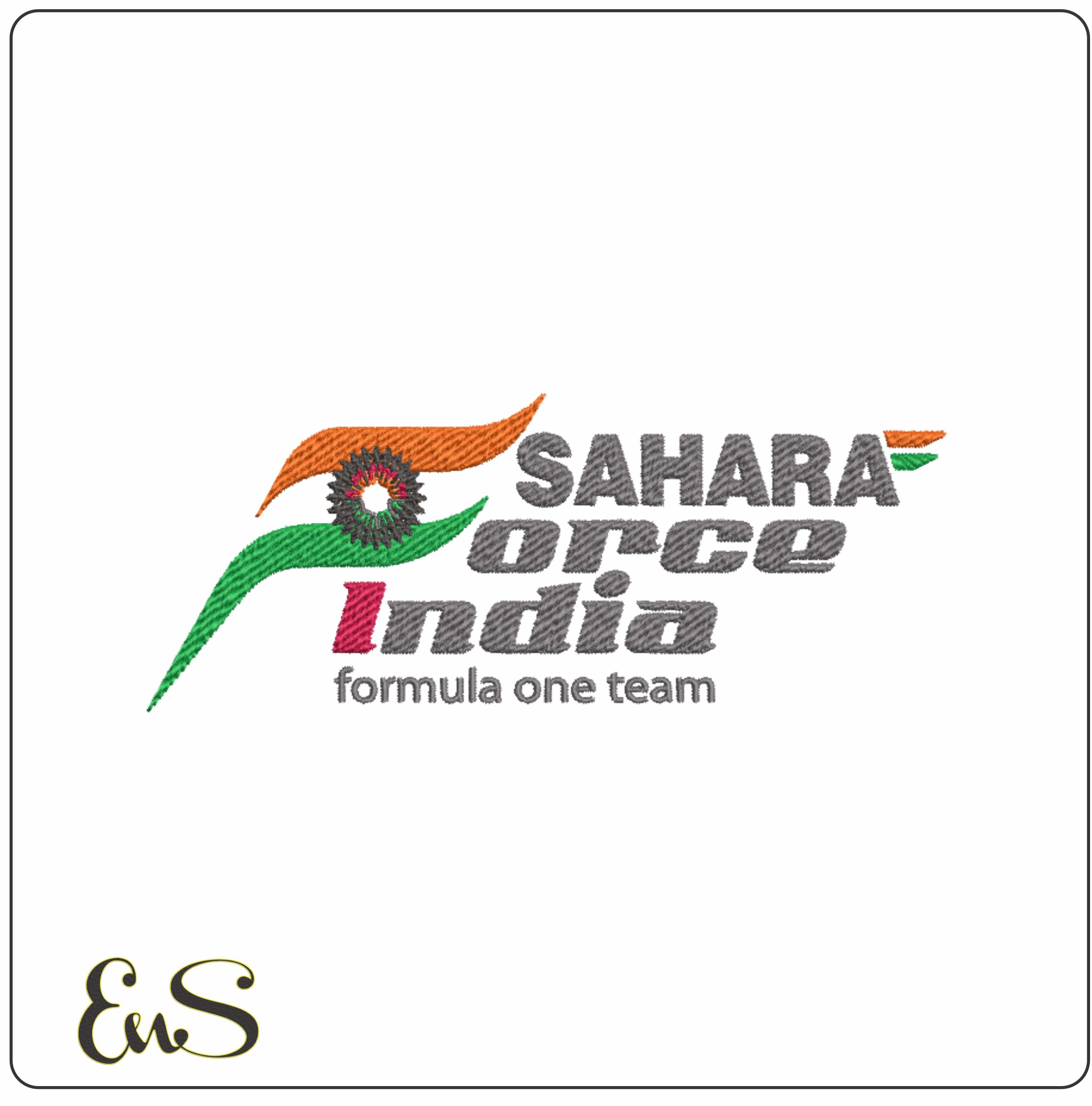 Force India Formula 1- Elegant embroidery design file - instant download