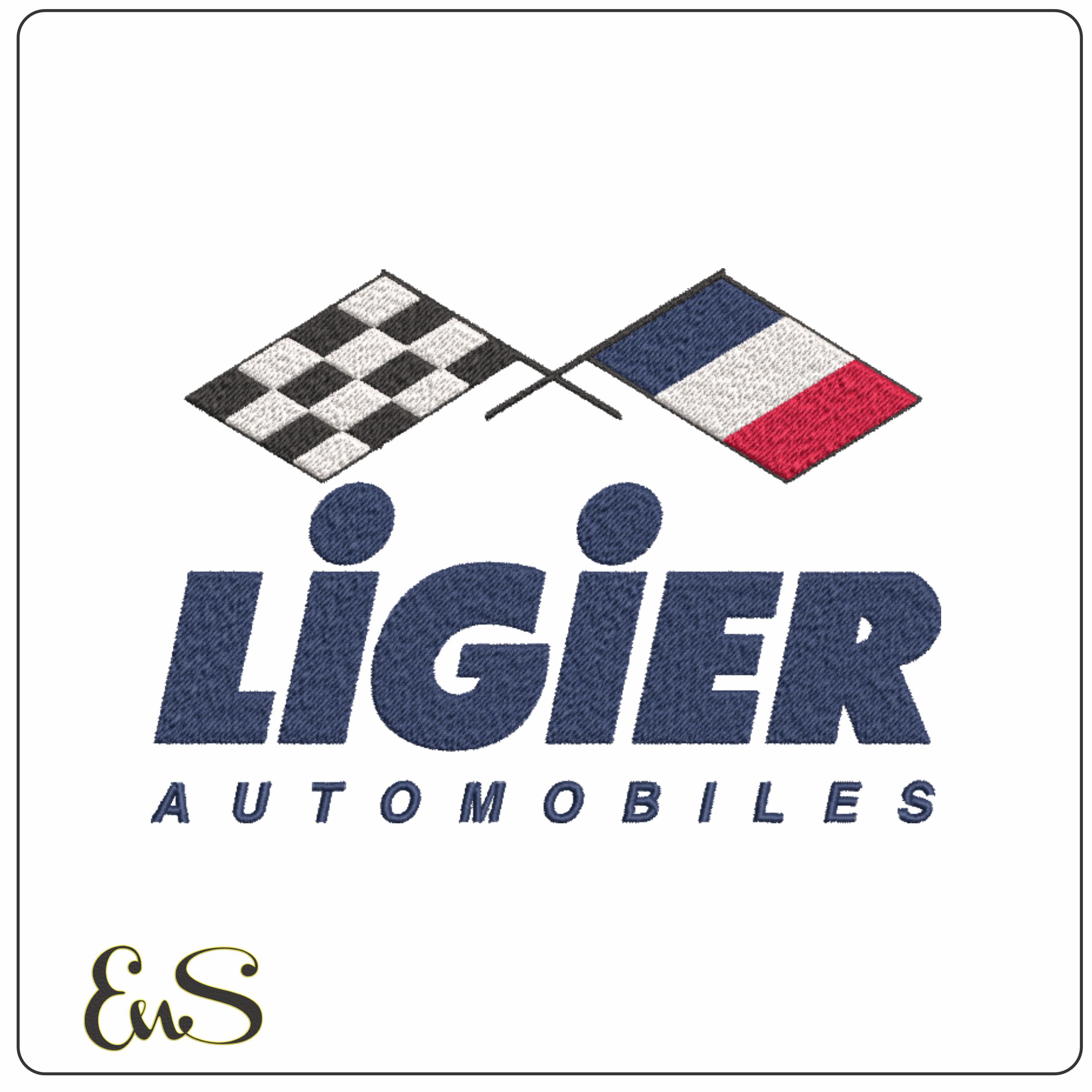 Ligier Formula 1- Elegant embroidery design file - instant download