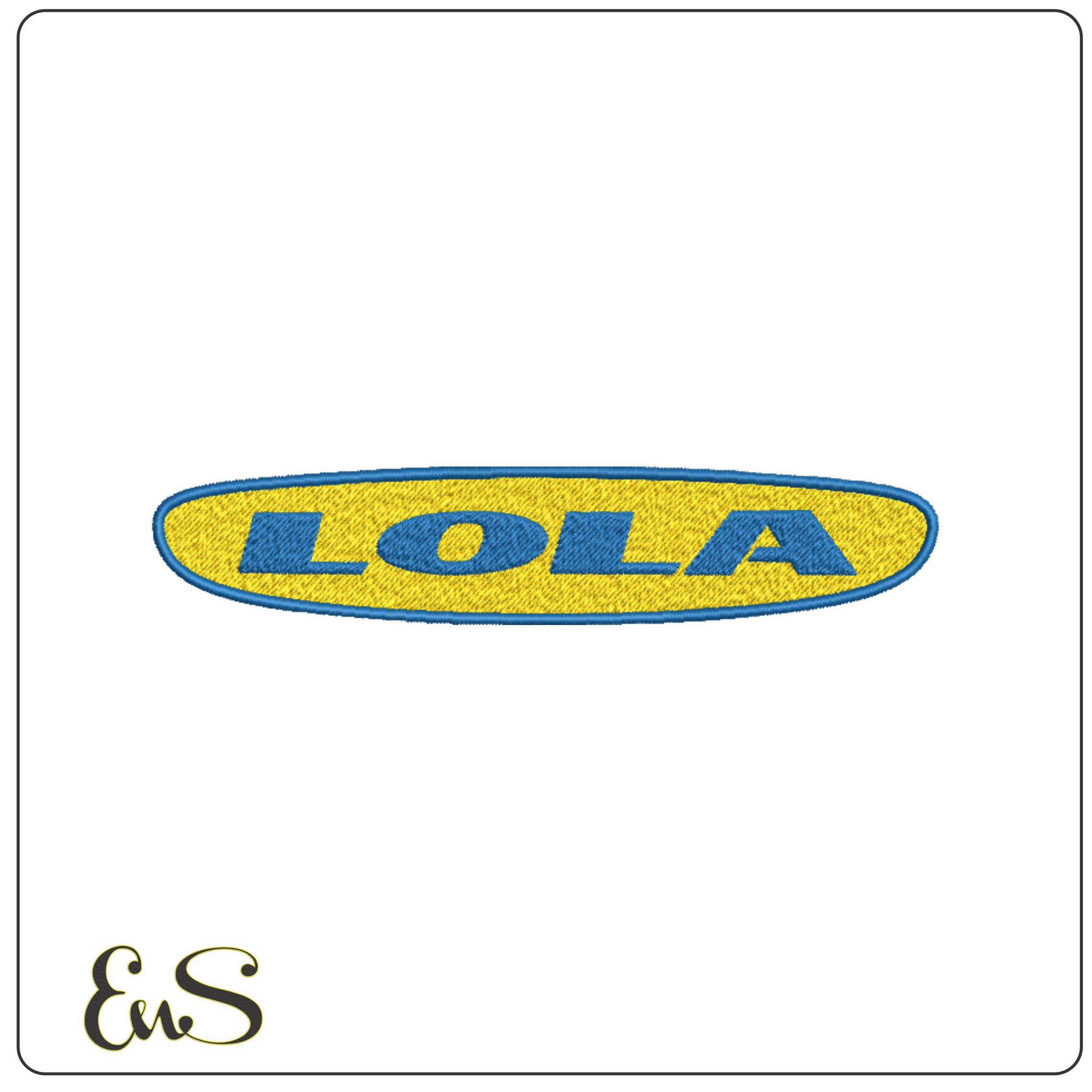 Lola Formula 1- Elegant embroidery design file - instant download