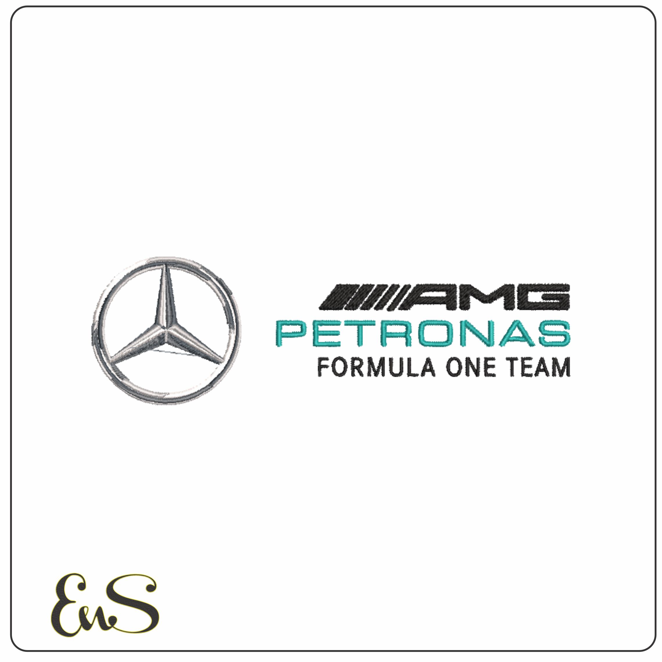 Mercedes Formula 1- Elegant embroidery design file - instant download