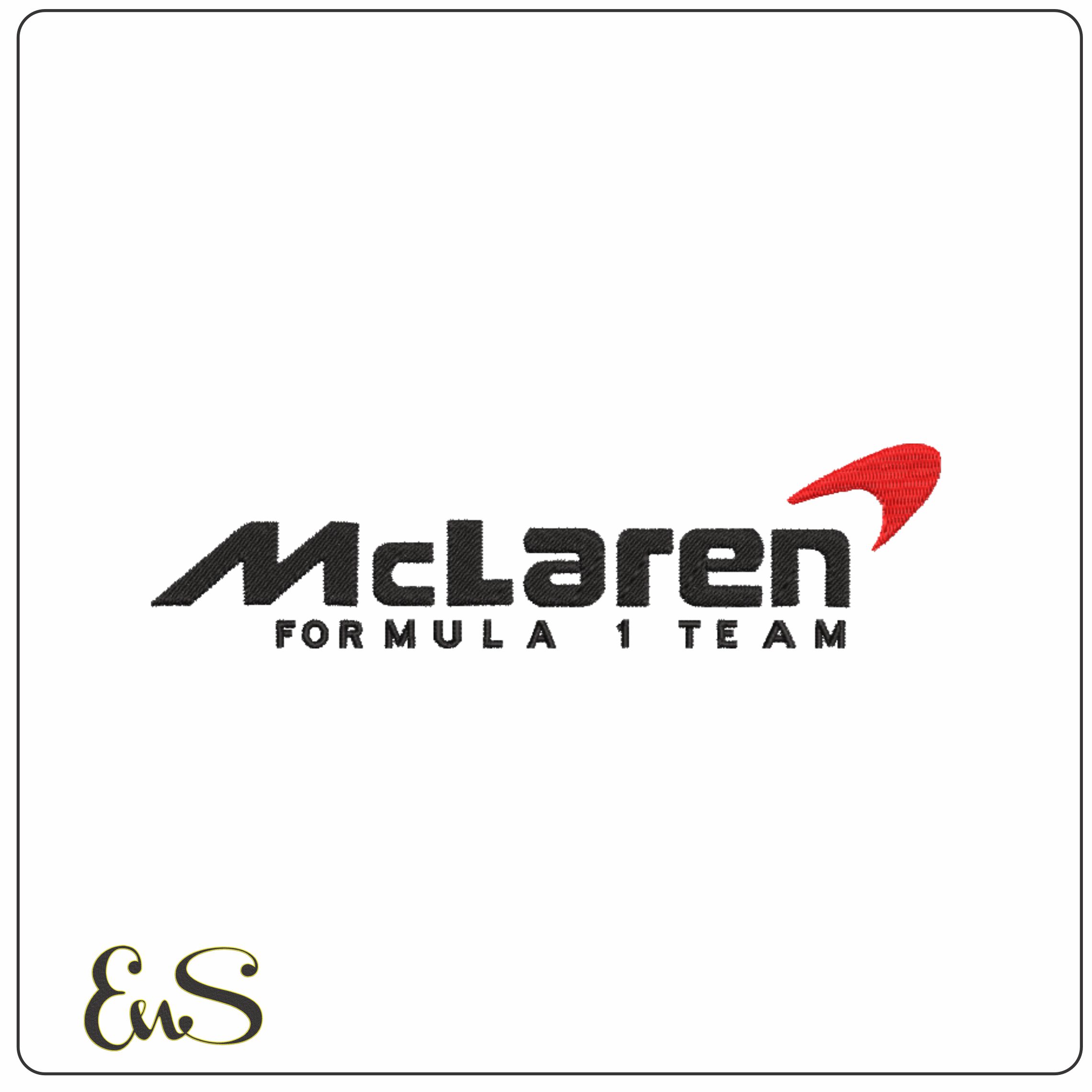 McLaren Formula 1- Elegant embroidery design file - instant download