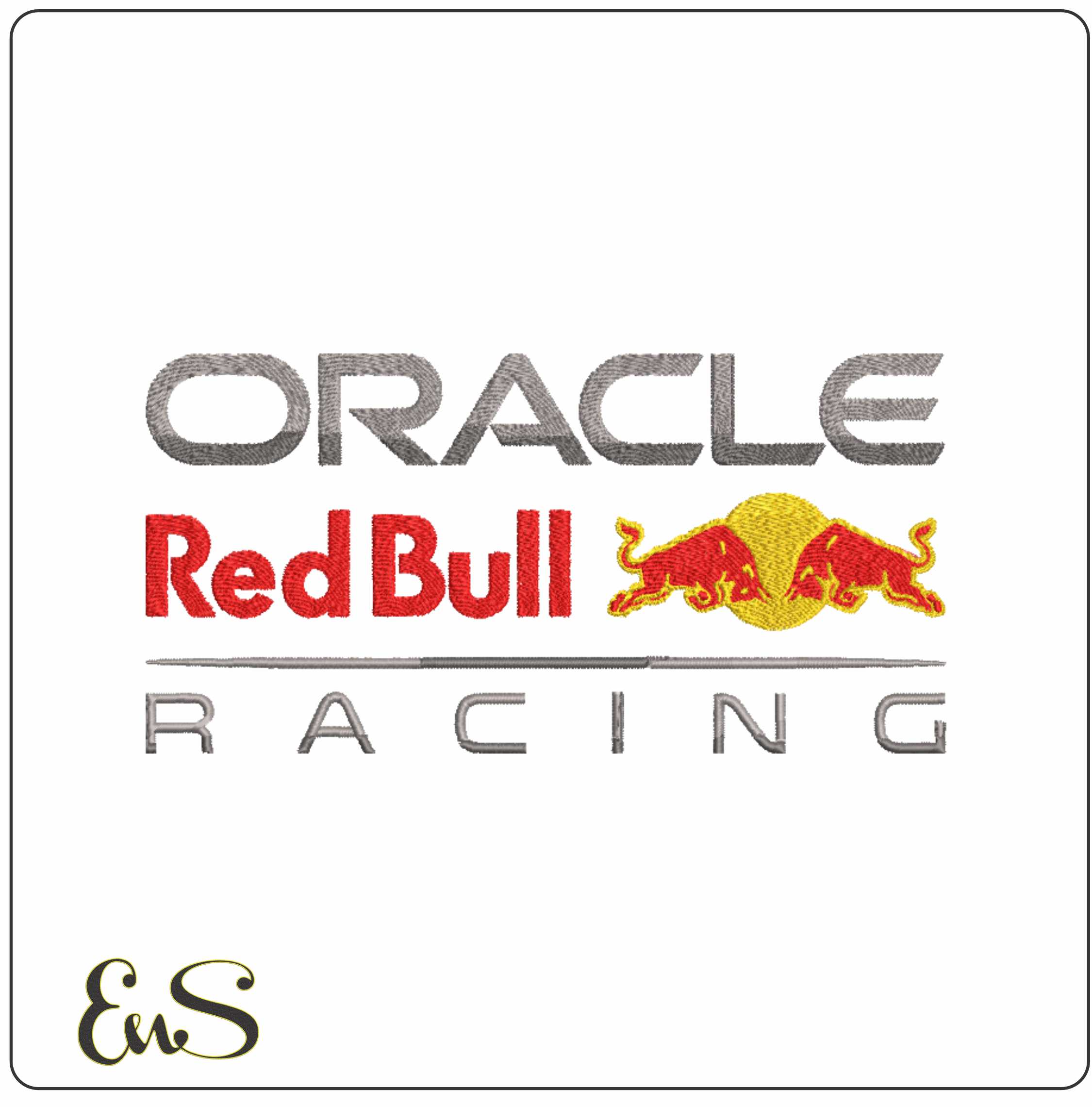 Red Bull Formula 1- Elegant embroidery design file - instant download