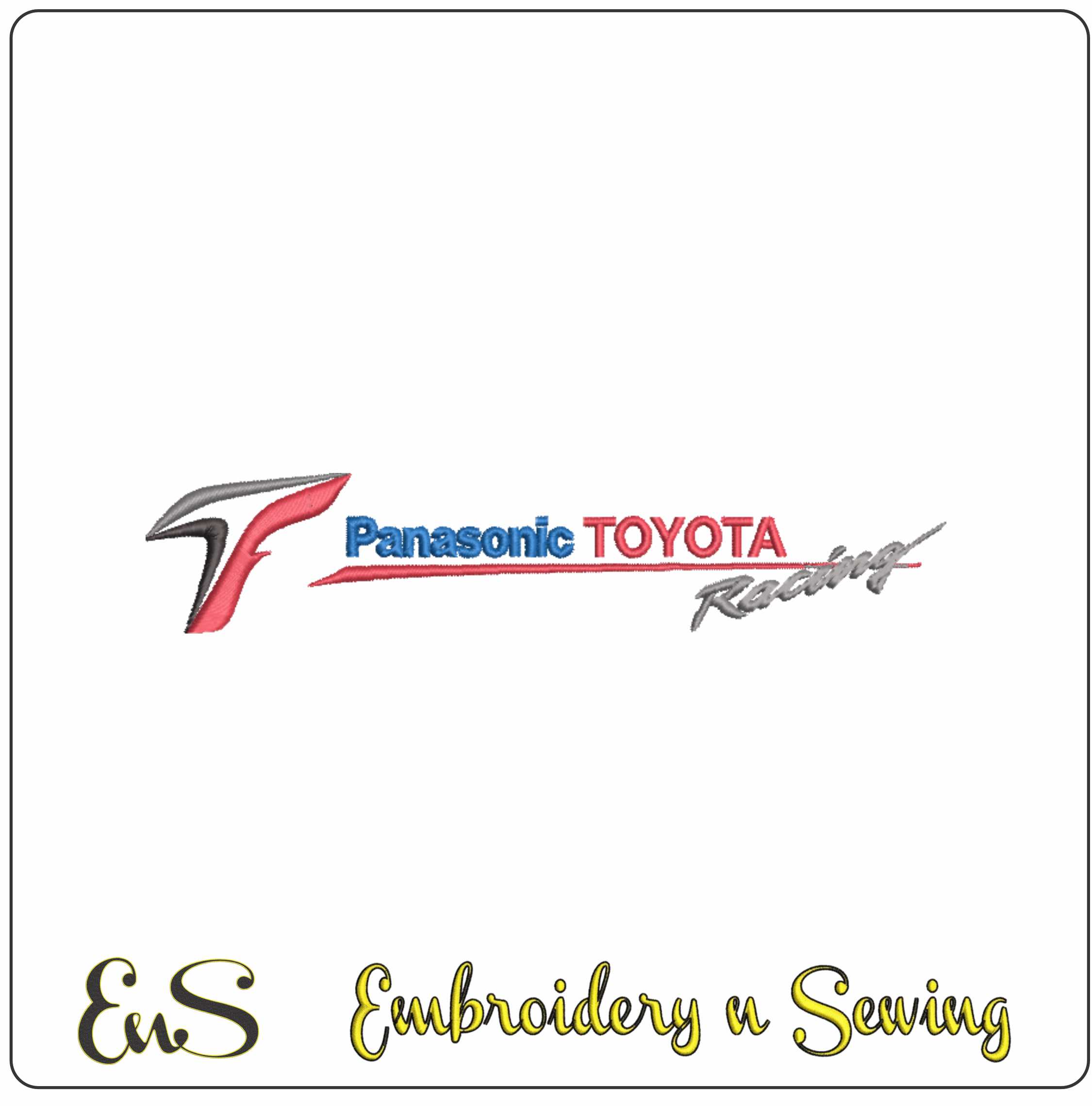 Toyota Formula 1- Elegant embroidery design file - instant download