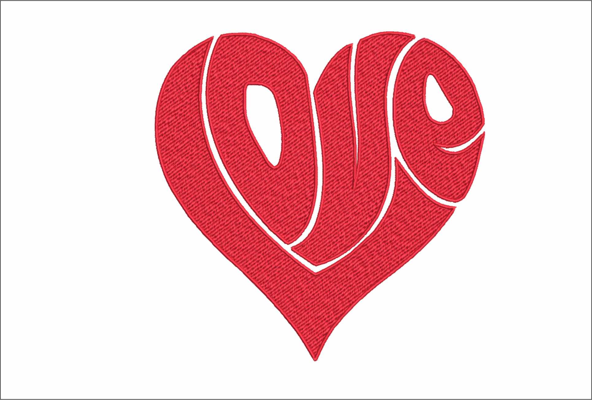 Love Heart - Elegant embroidery design file - instant download