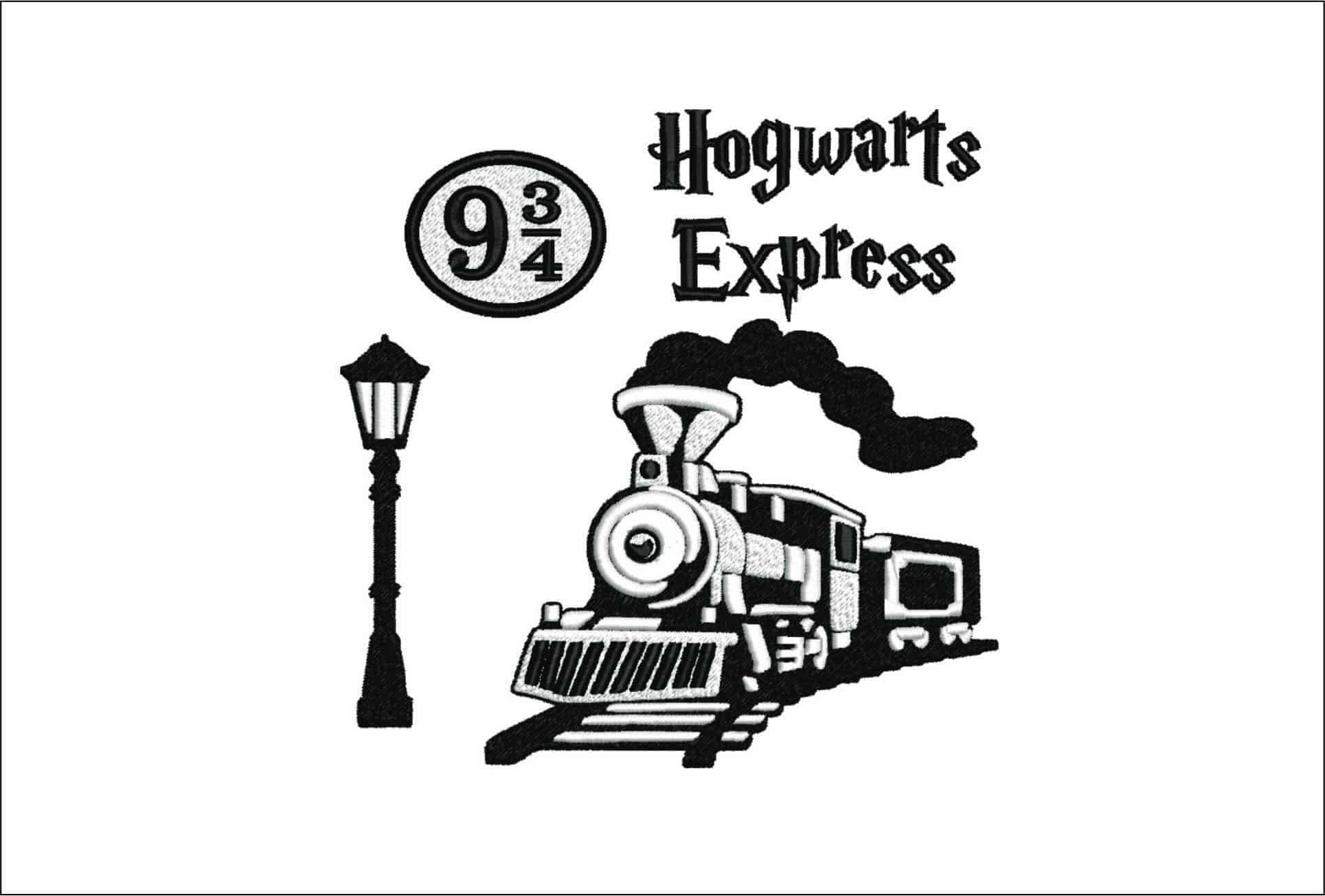 Hogwarts Express- Elegant embroidery design file - instant download