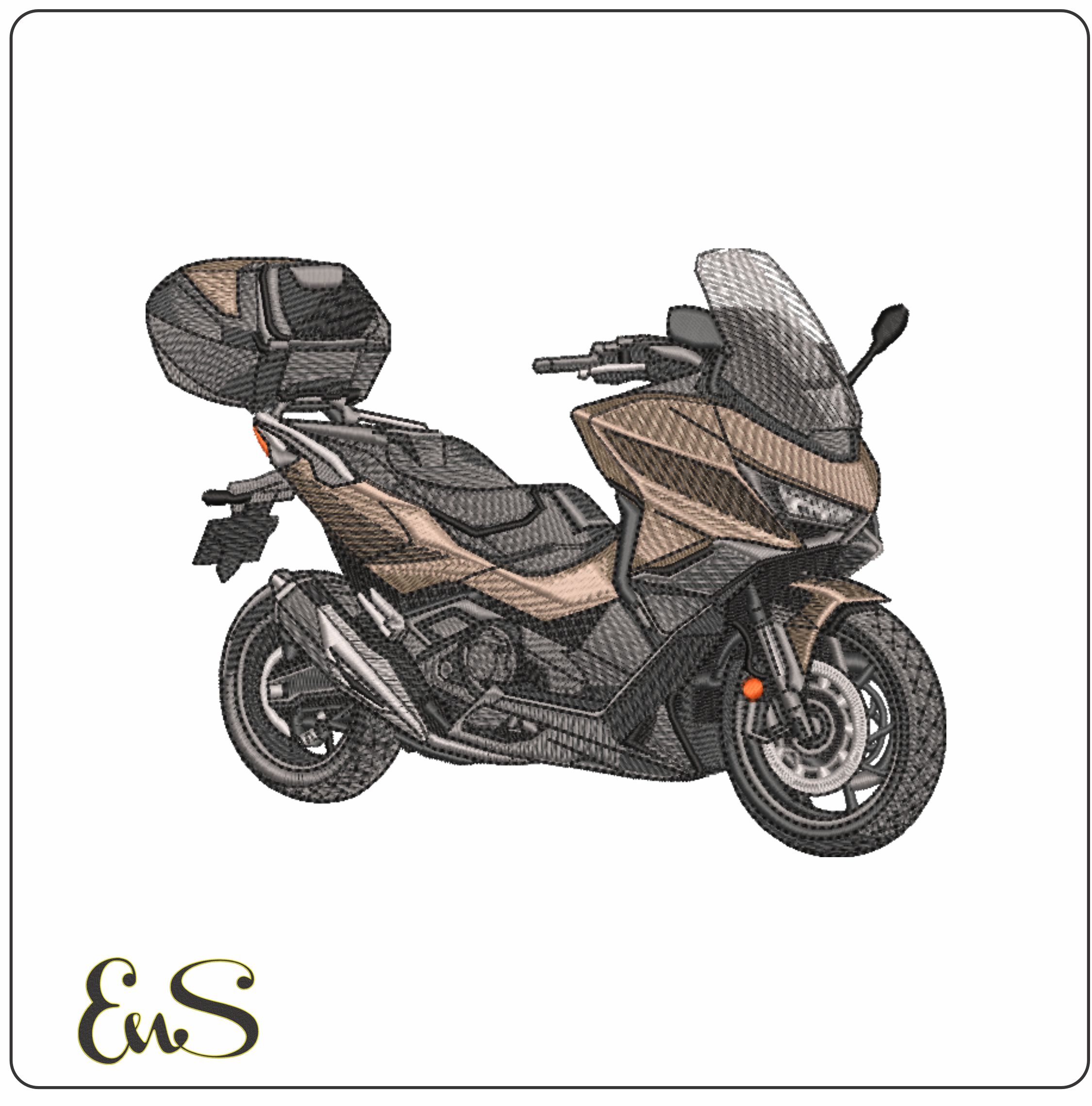 Honda Forza 750 Scooter Bike- Elegant embroidery design file - instant download