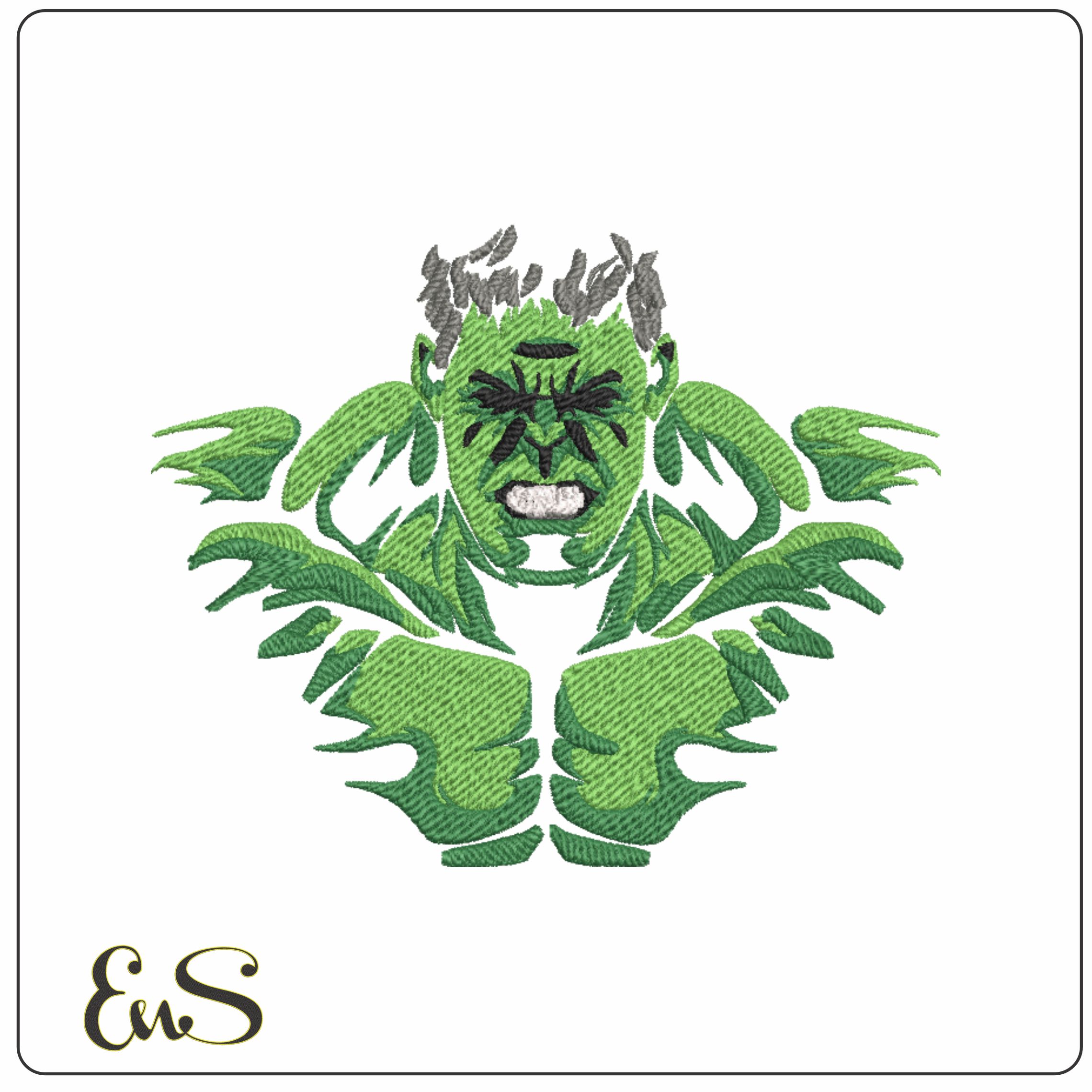 Hulk- Elegant embroidery design file - instant download
