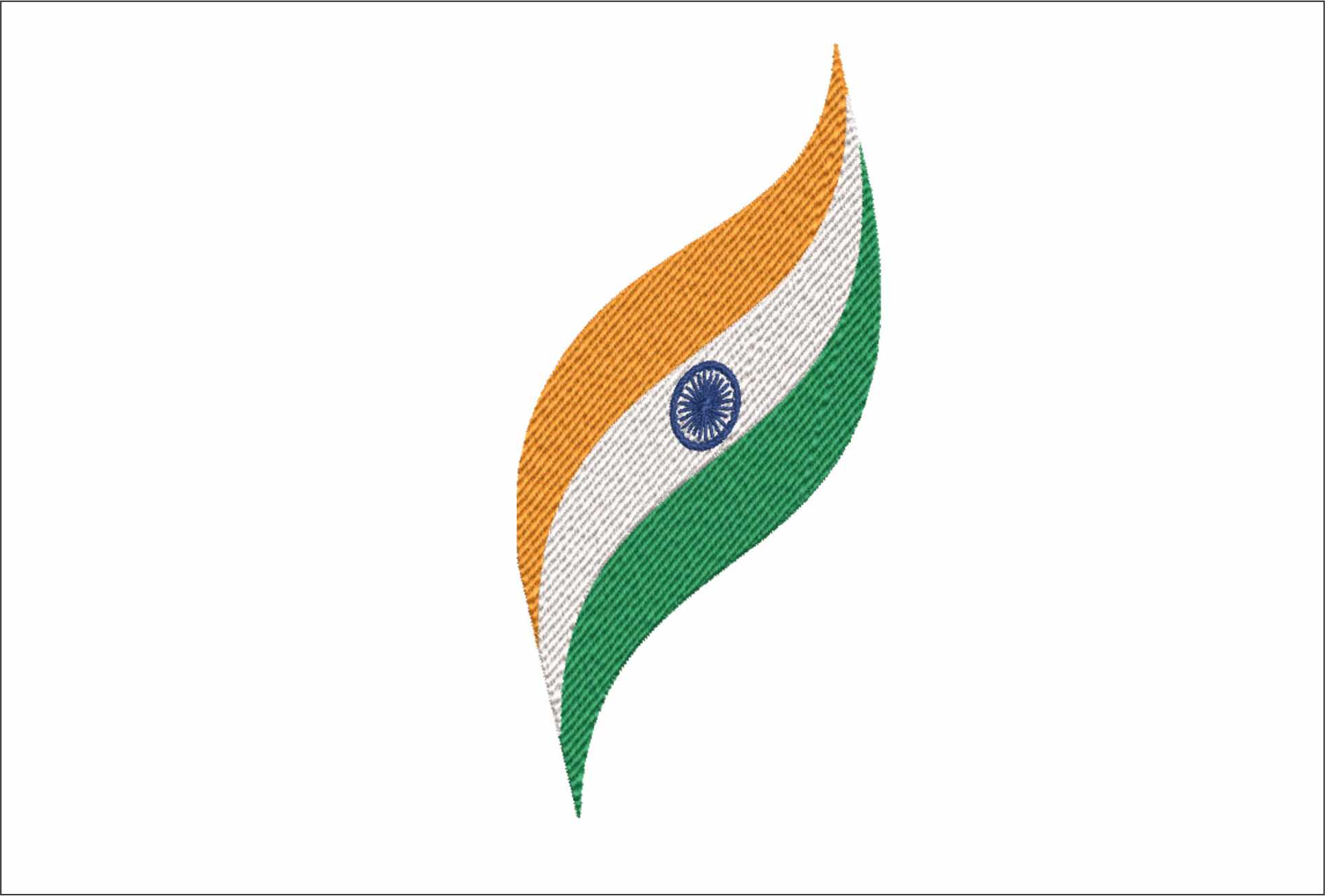 Indian Flags Twist- Elegant embroidery design file - instant download