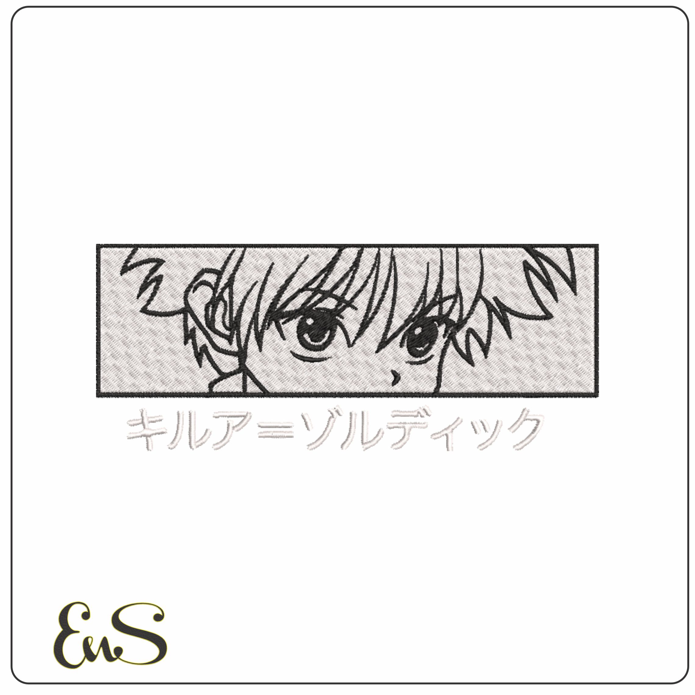 Killua Blue Frame - Anime- Elegant embroidery design file - instant download