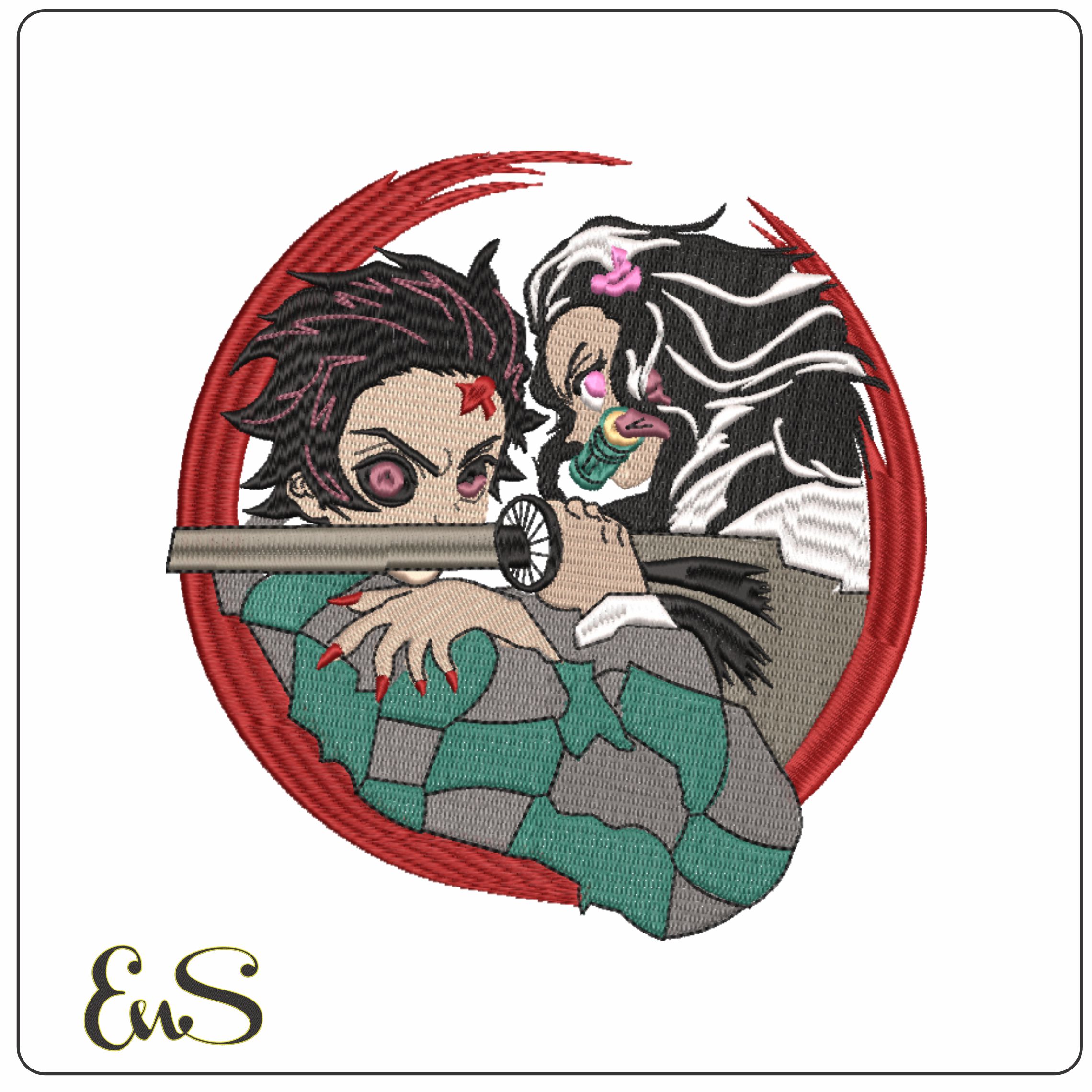 Legendary Union  Tanjro Nezuko - Anime- Elegant embroidery design file - instant download