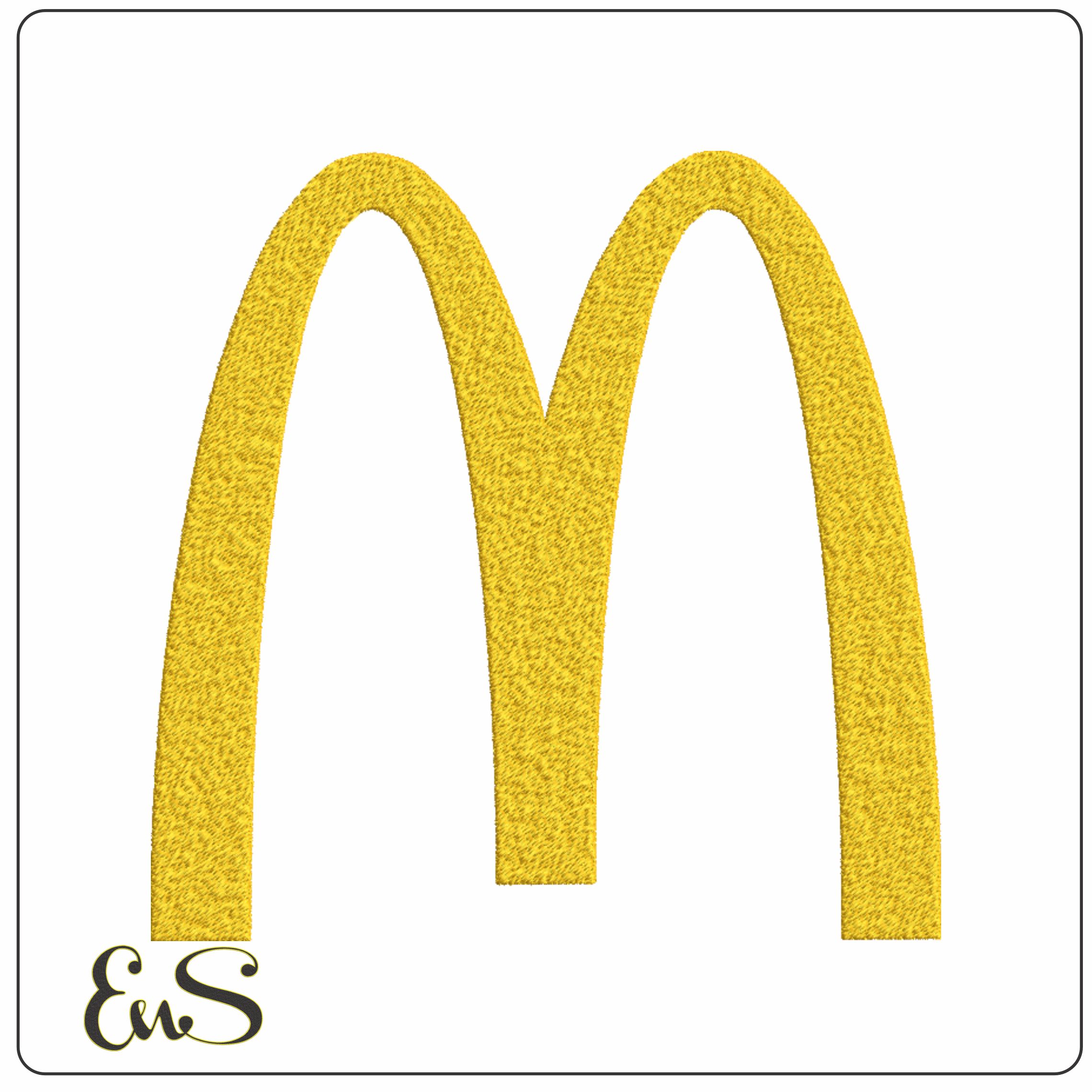 McDonalds- Elegant embroidery design file - instant download
