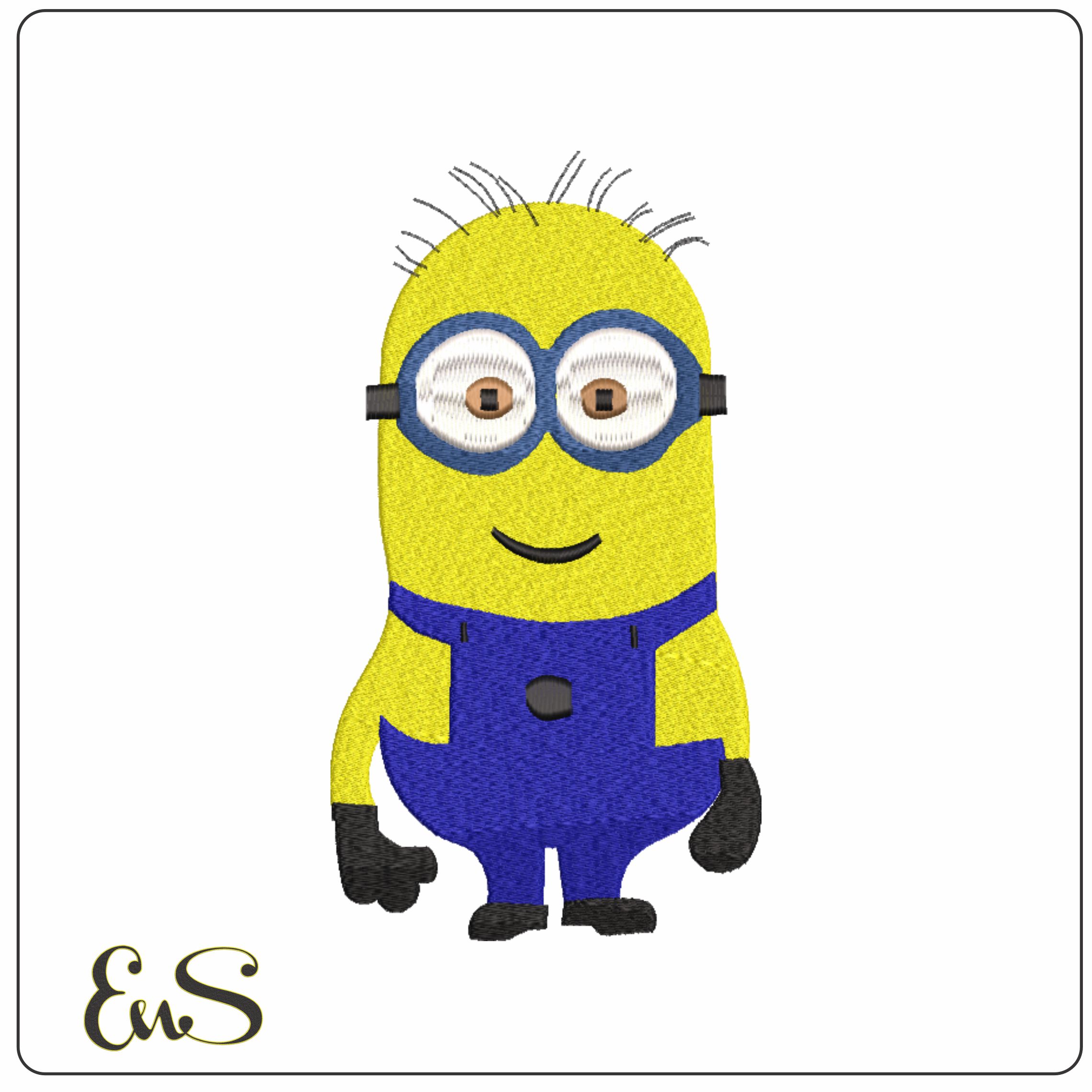 Minion Bob- Elegant embroidery design file - instant download