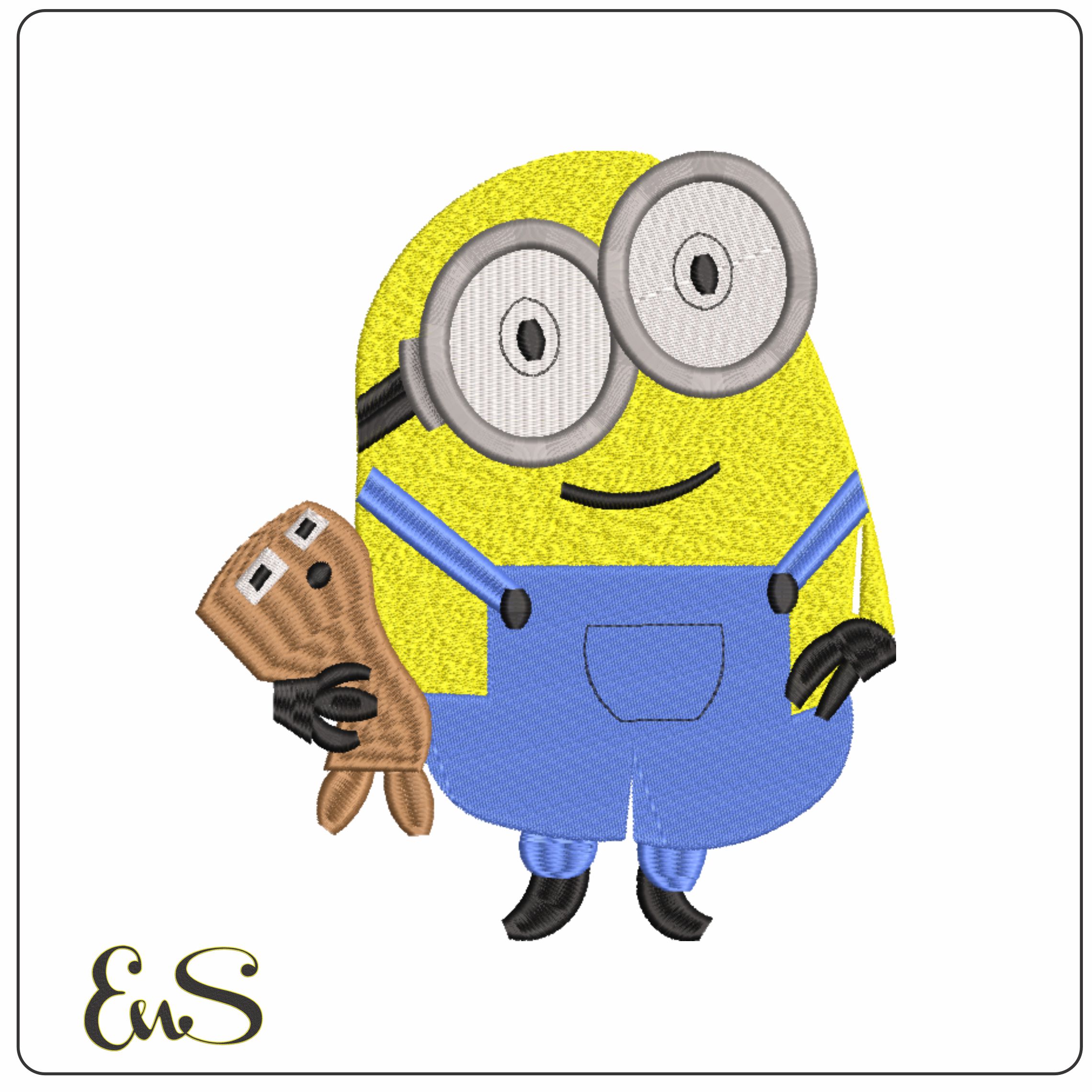 Minion Teddy- Elegant embroidery design file - instant download